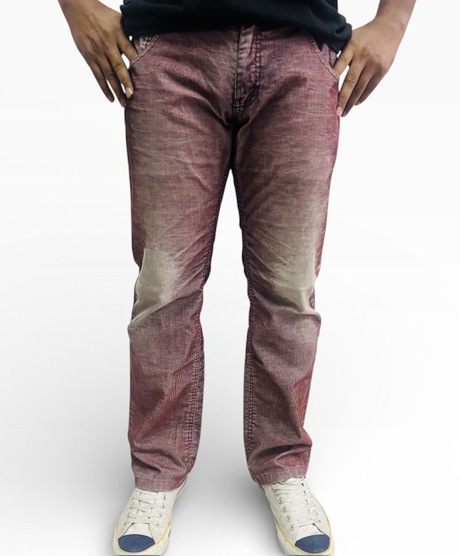 Japanese Brand Semantic Design Purple Washed Flared Corduroy Jeans Size US 34 / EU 50 - 17 Thumbnail