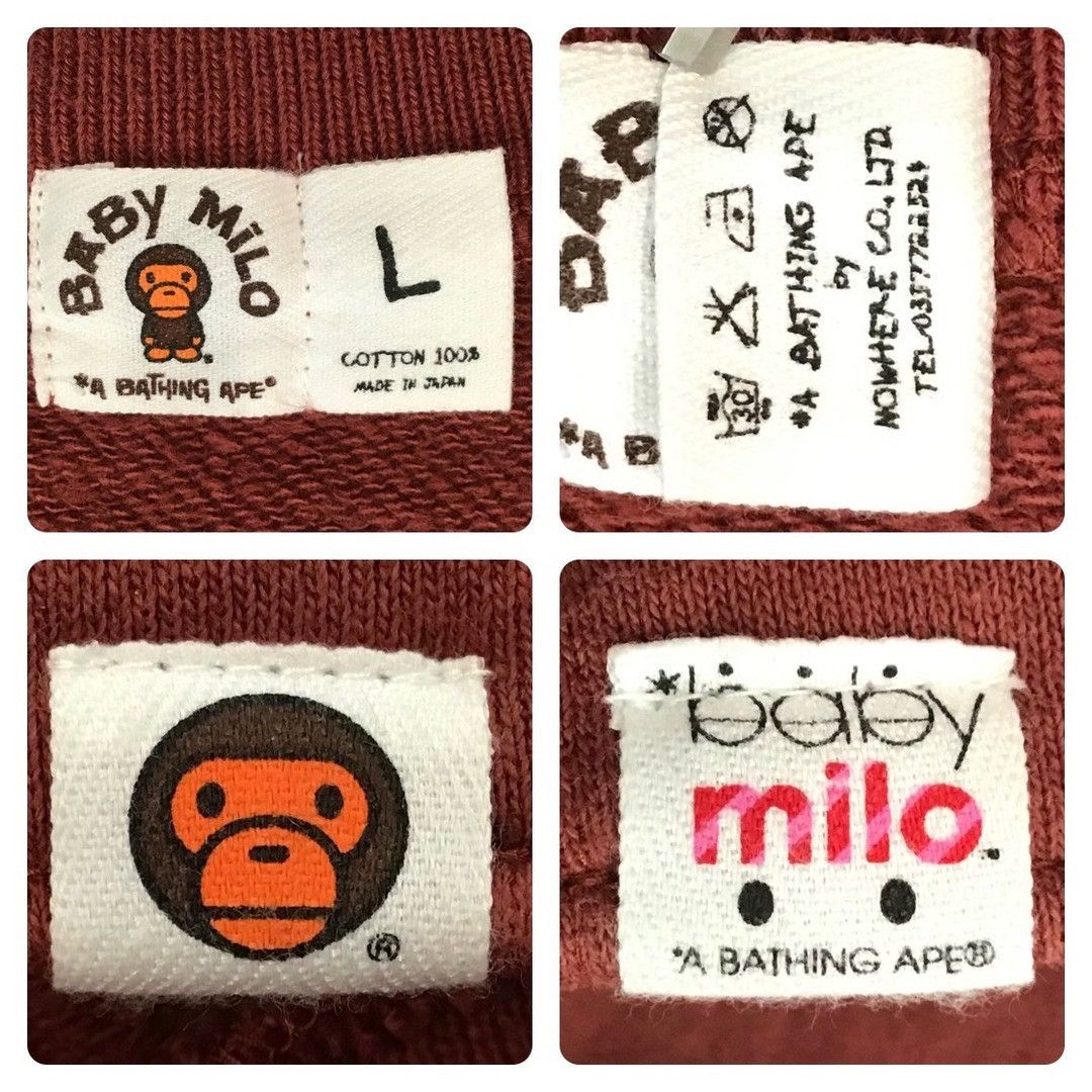 Bape × Nigo BAPE Milo logo sweat varsity jacket dark red a bathing ape Size US L / EU 52-54 / 3 - 8 Thumbnail