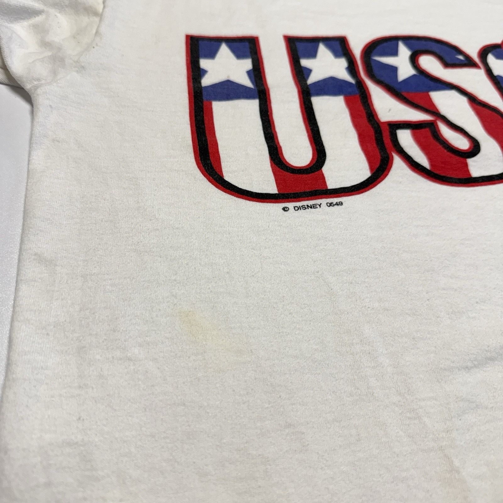 Mickey Unlimited Vintage 90s Mickey Mouse USA T Shirt White Mickey Unlimited Size US L / EU 52-54 / 3 - 5 Thumbnail