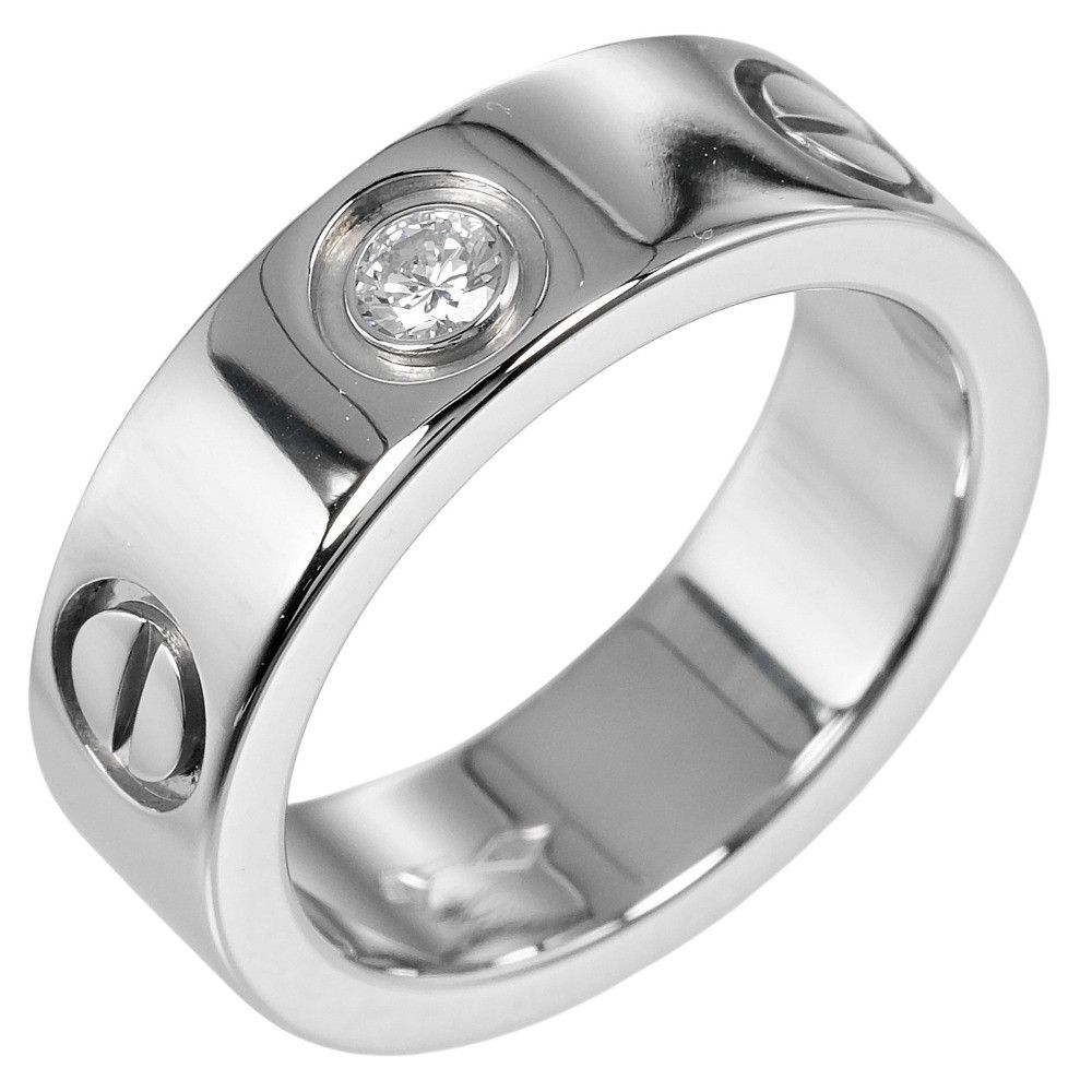 Cartier Cartier Cartier Love Classic Pt950 Platinum Diamond Ring Size 7 Metal Ring DUTY FREE for USA Size ONE SIZE - 1 Thumbnail