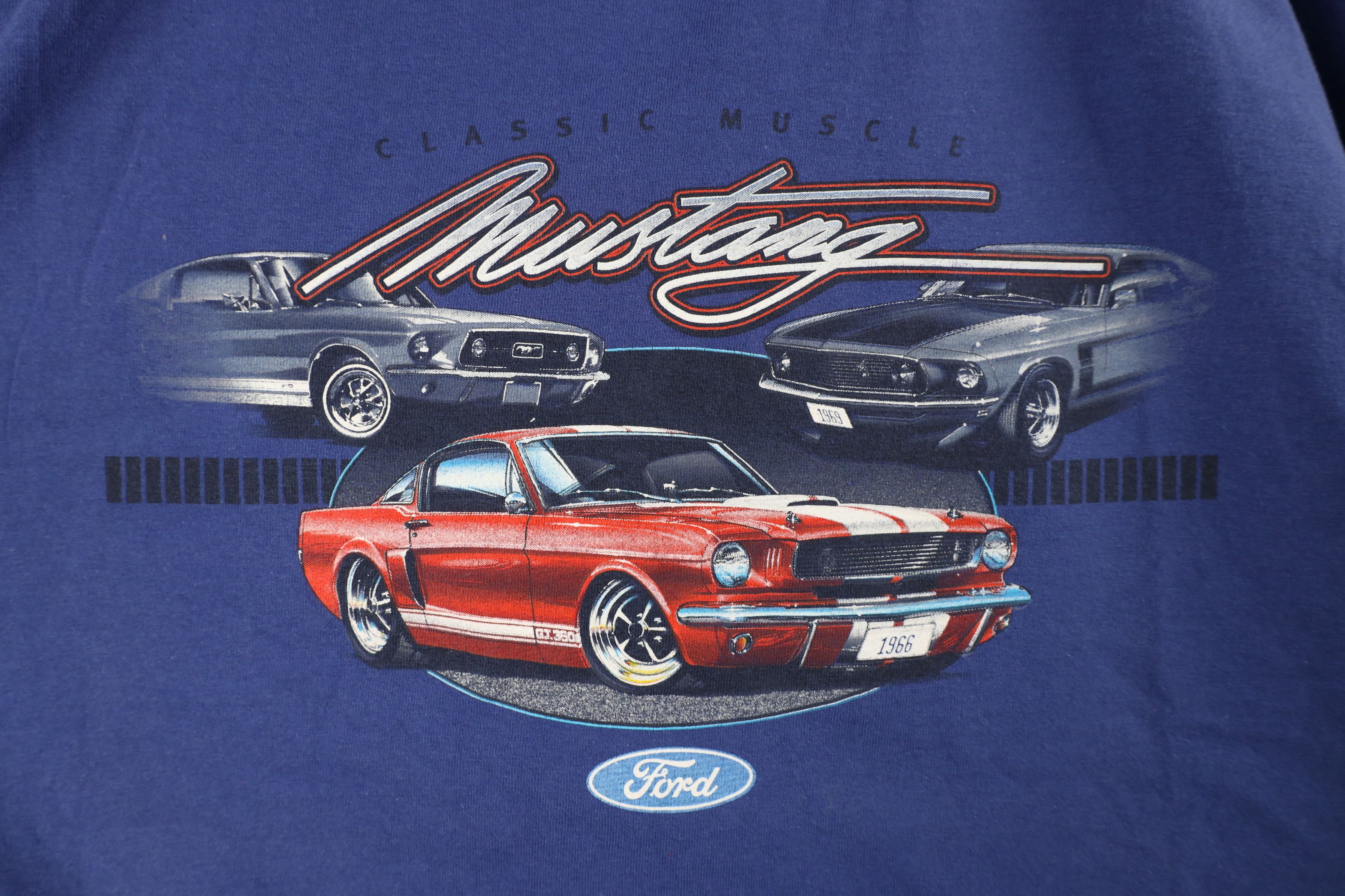 Vintage Vintage 90s Ford Motor Company Muscle Mustang Car T-Shirt Size US XL / EU 56 / 4 - 4 Thumbnail