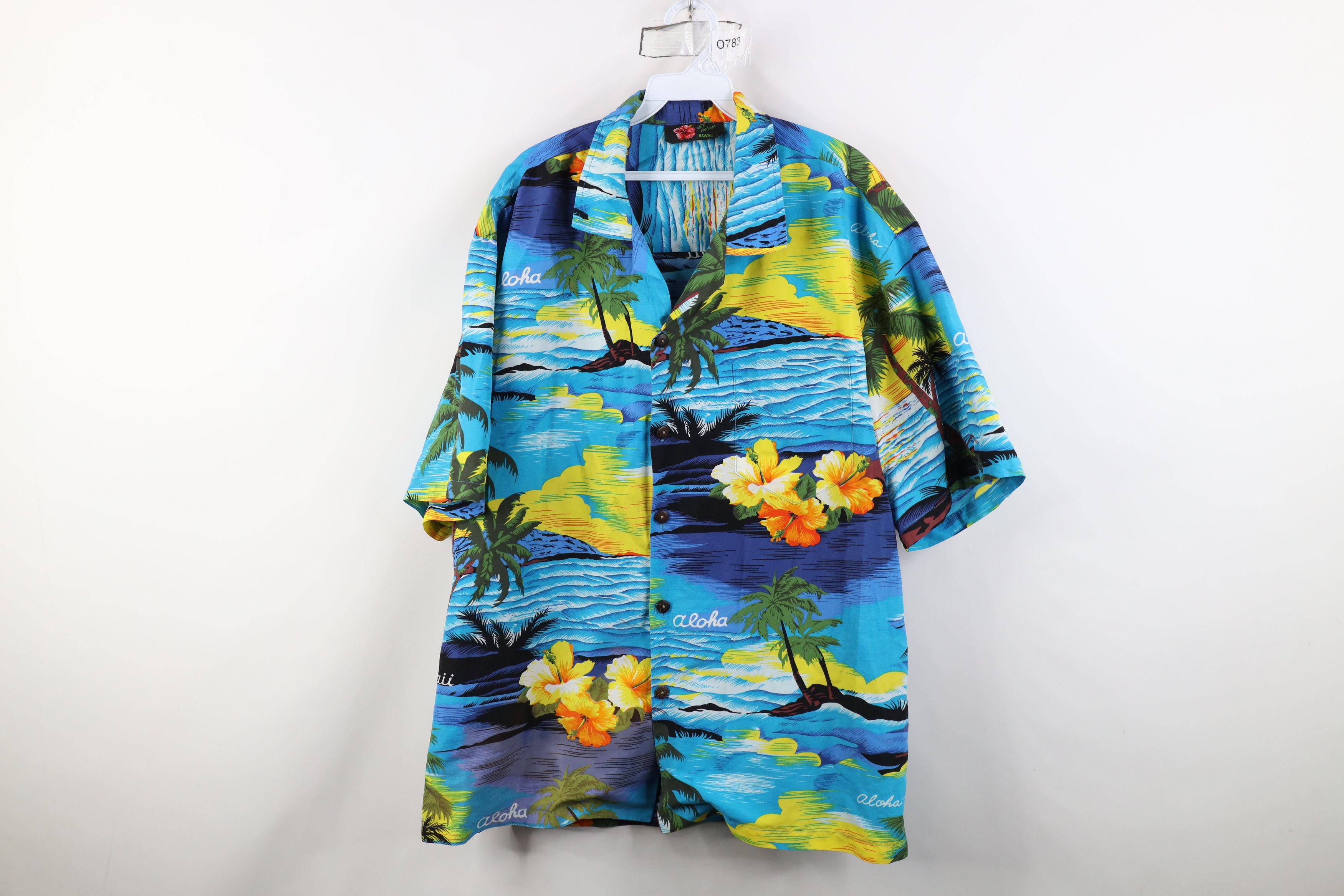 Vintage Vintage 90s Streetwear Luau Beach Hawaiian Button Shirt USA Size US XXL / EU 58 / 5 - 1 Thumbnail
