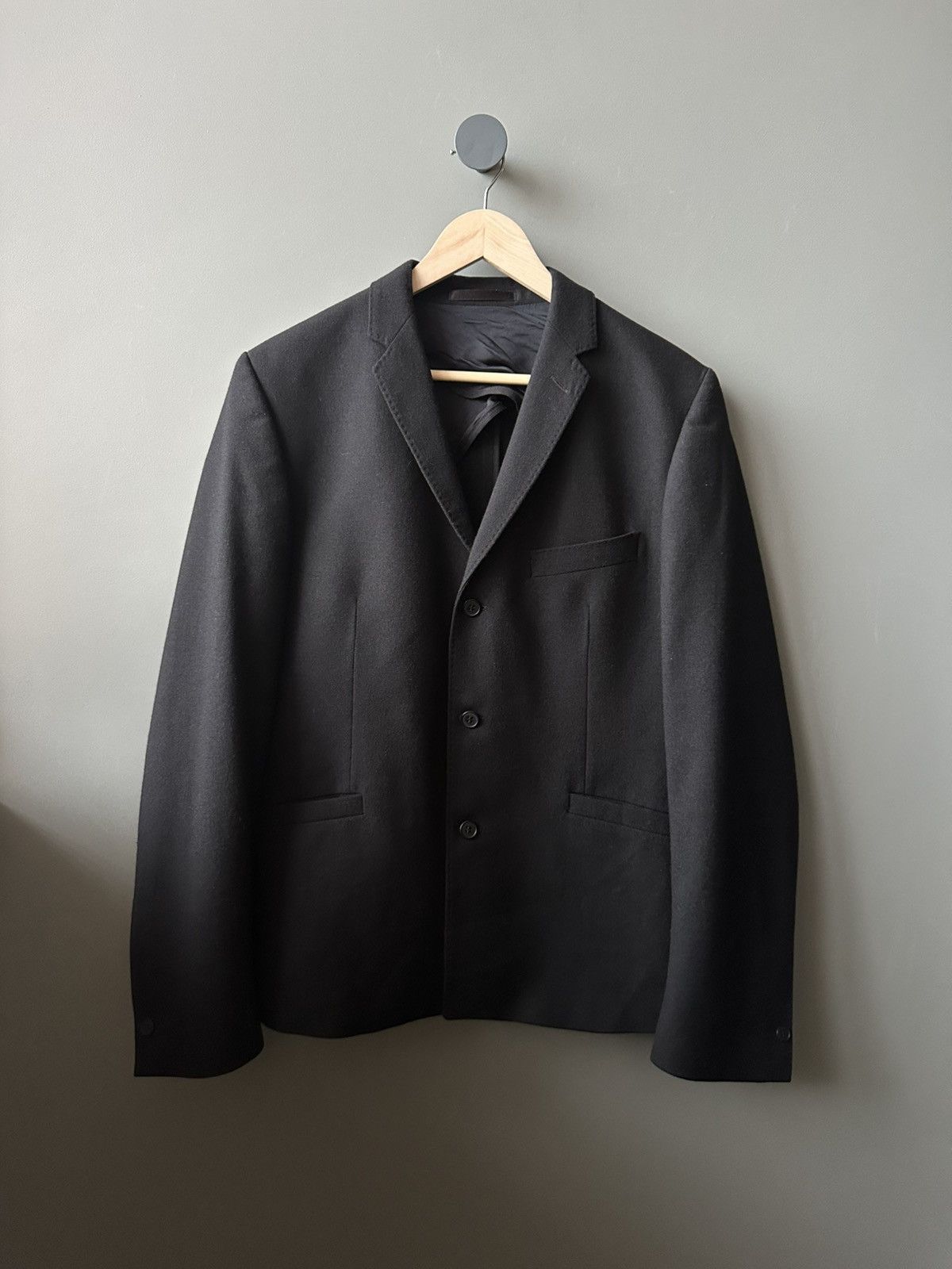 V AVE SHOE REPAIR Fifth Avenue Shoe Repair Avant Garde 3 Wool Blazer Jacket Size 46R - 1 Thumbnail