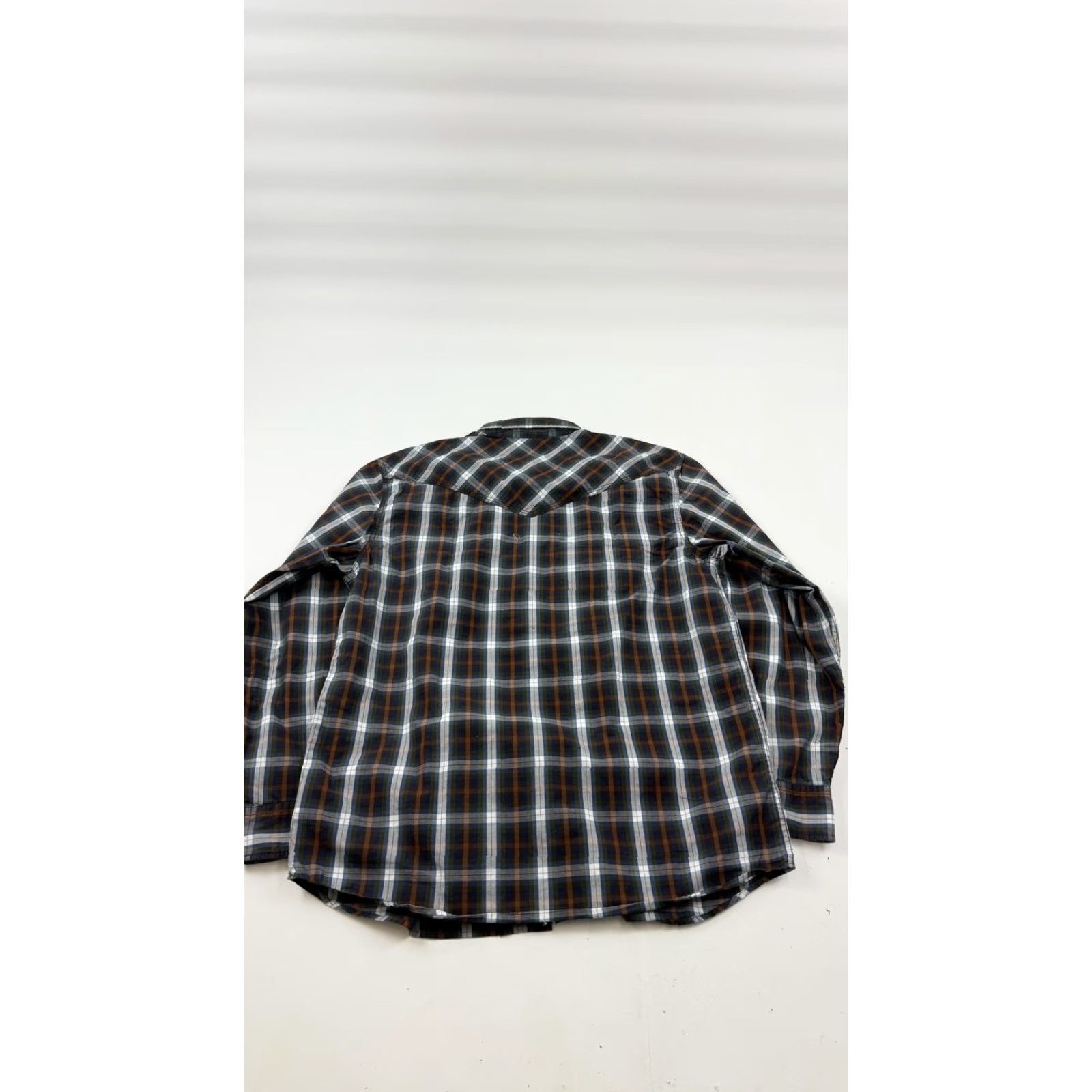 Vintage Moon Shine Spirit Shirt Mens Large Blue Plaid Western Snap Pearl Button Shirt Size US L / EU 52-54 / 3 - 7 Thumbnail
