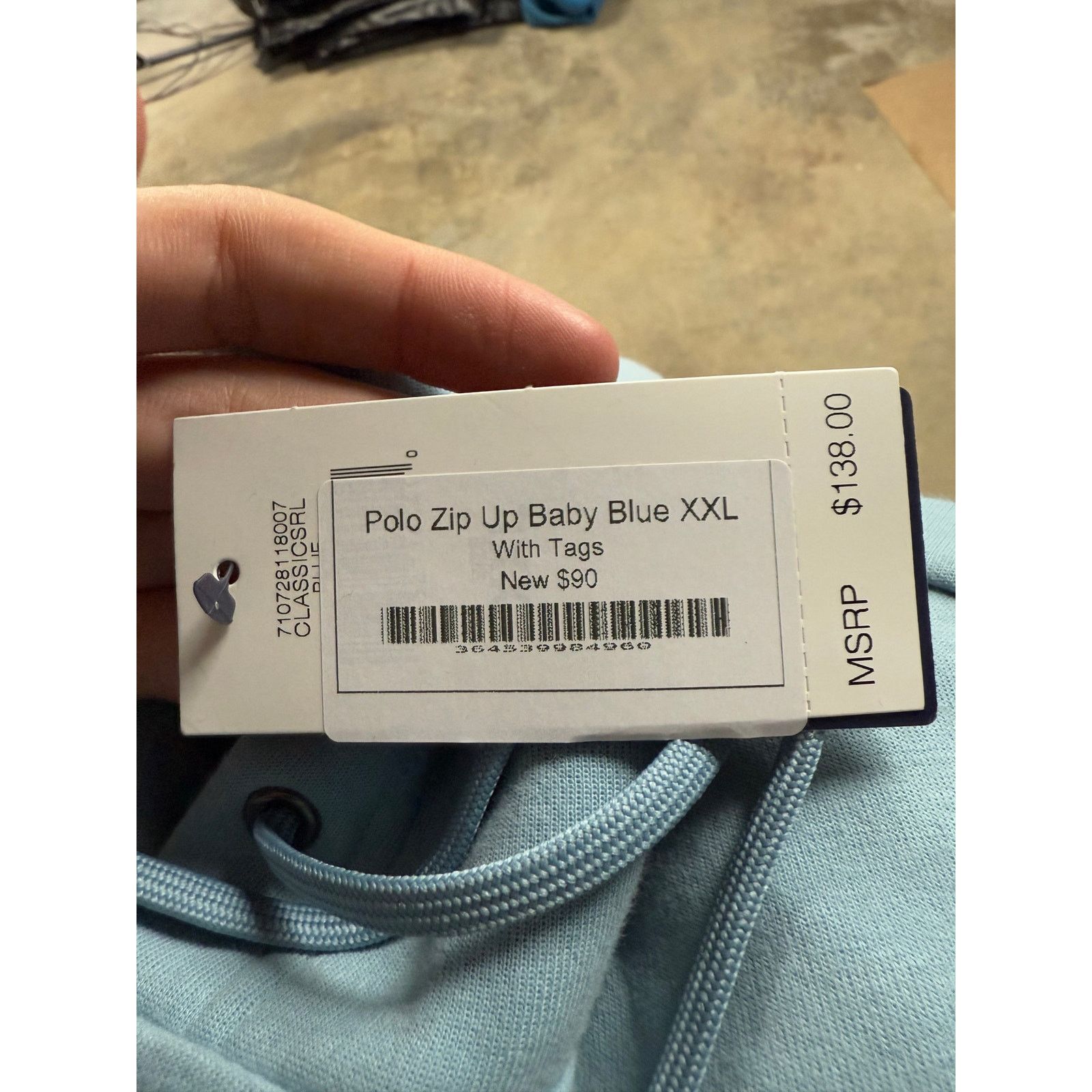 Polo Ralph Lauren Polo Zip Up Baby Blue New With Tags XXL Size US XXL / EU 58 / 5 - 3 Thumbnail
