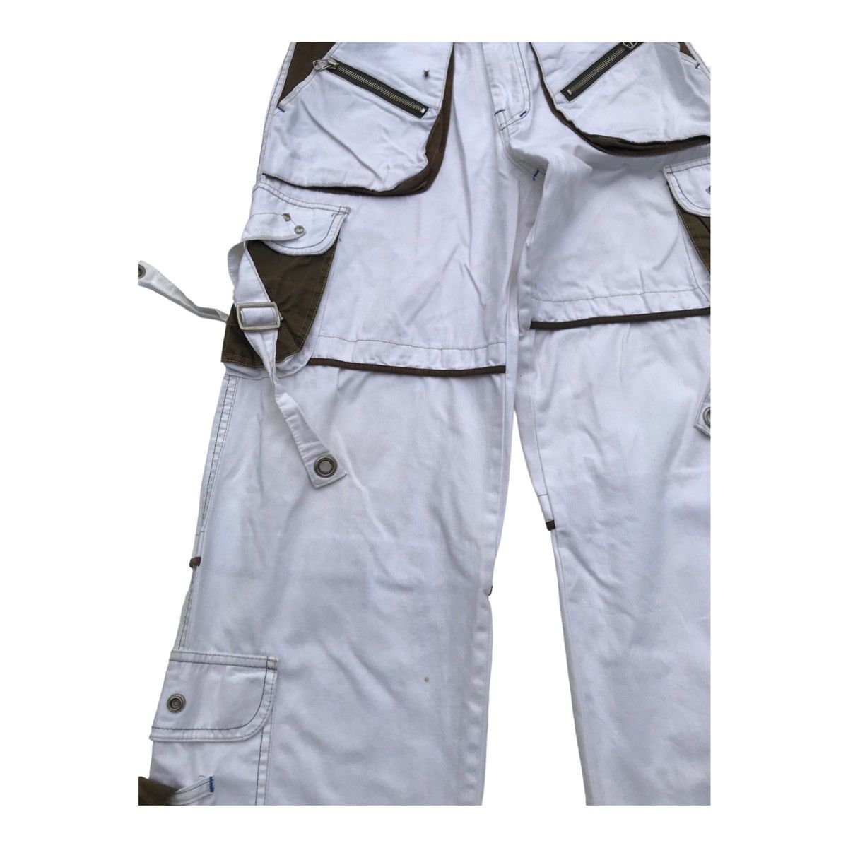 Japanese Brand Blue Luis White Tactical Multipocket Cargo Streetwear Pants Size US 31 - 8 Thumbnail