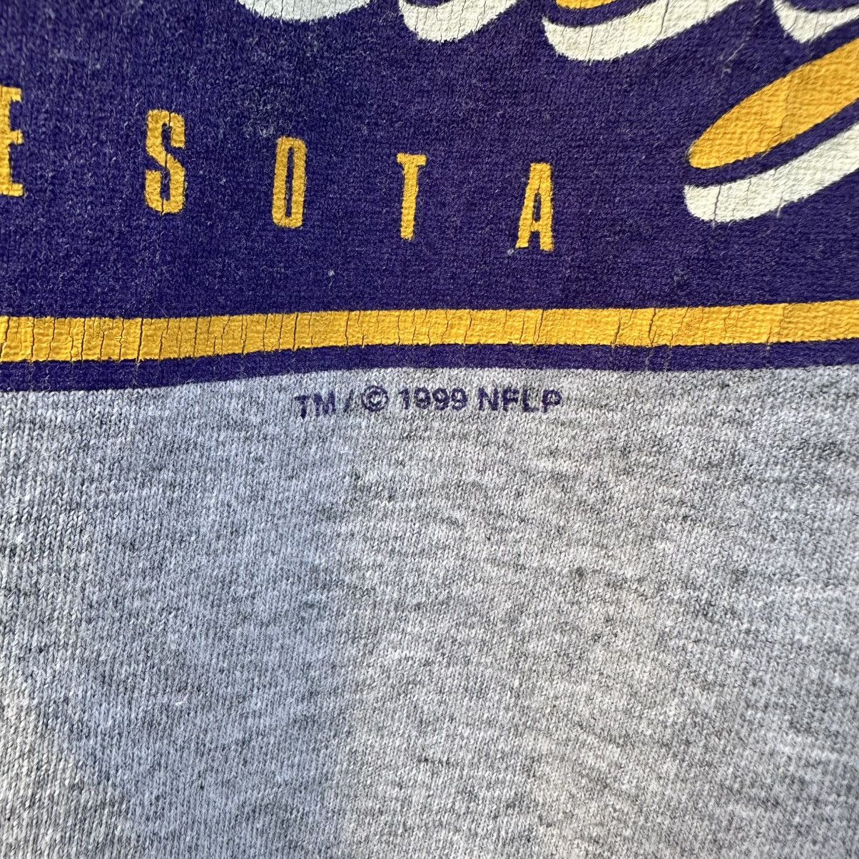CSA Vintage 1999 NFL Minnesota Vikings Long Sleeve T-Shirt Gray Size US L / EU 52-54 / 3 - 7 Thumbnail