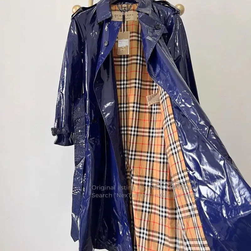Burberry Burberry Long Purple Trench Coat for Women. Size S / US 4 / IT 40 - 5 Thumbnail