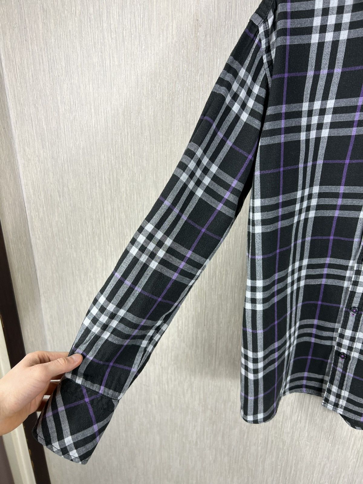 Burberry Vintage Burberry black label japanese brand checked shirt Size US M / EU 48-50 / 2 - 12 Thumbnail