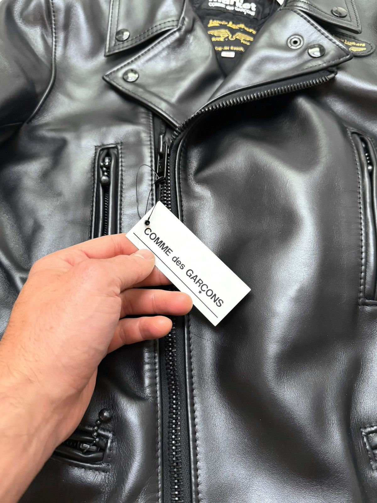 Lewis Leathers Comme Des Garcons Black Market Horse Leather Jacket Size US S / EU 44-46 / 1 - 3 Thumbnail