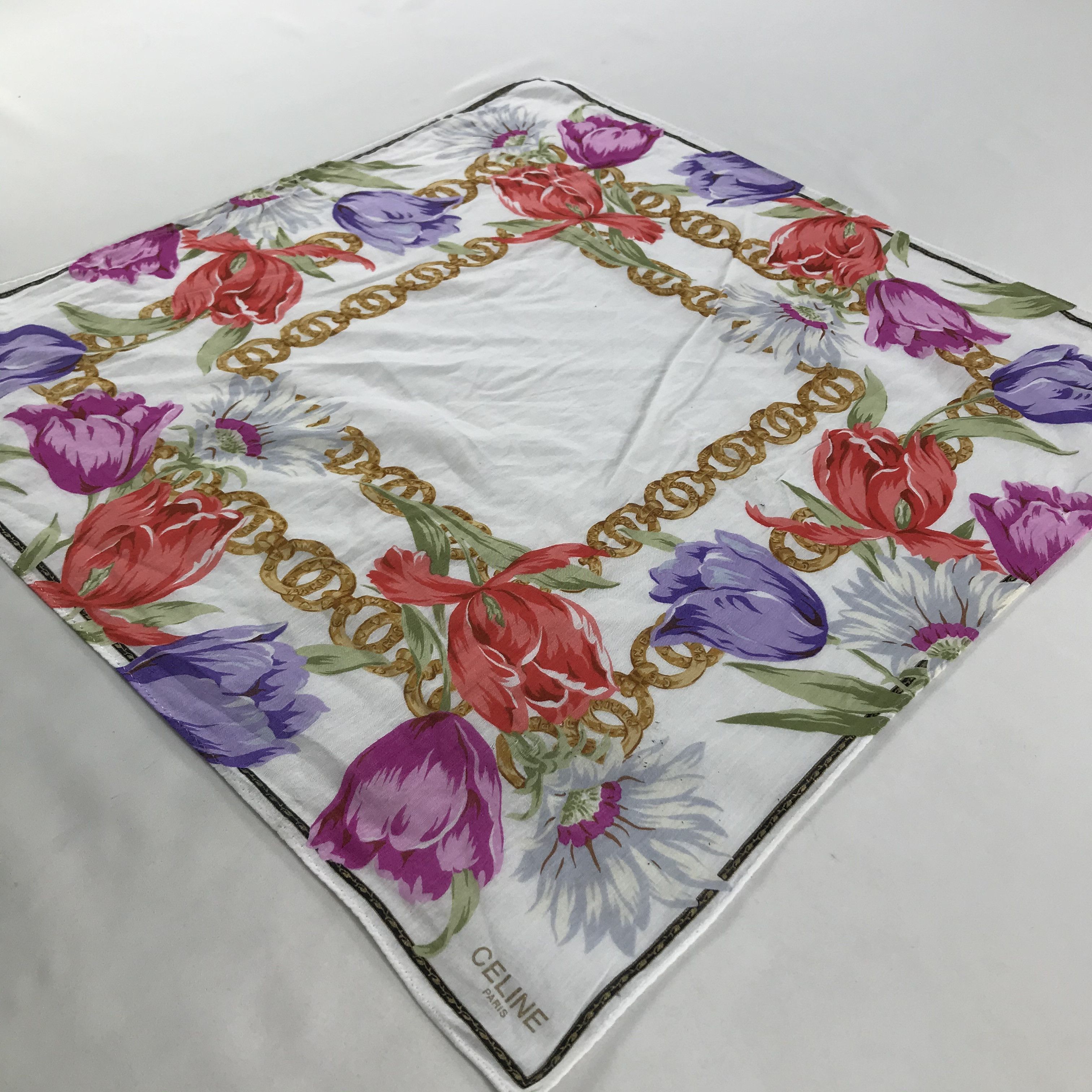 Celine × Vintage Celine Bandana / Handkerchief / Neckerchief - S1734 Size ONE SIZE - 2 Thumbnail
