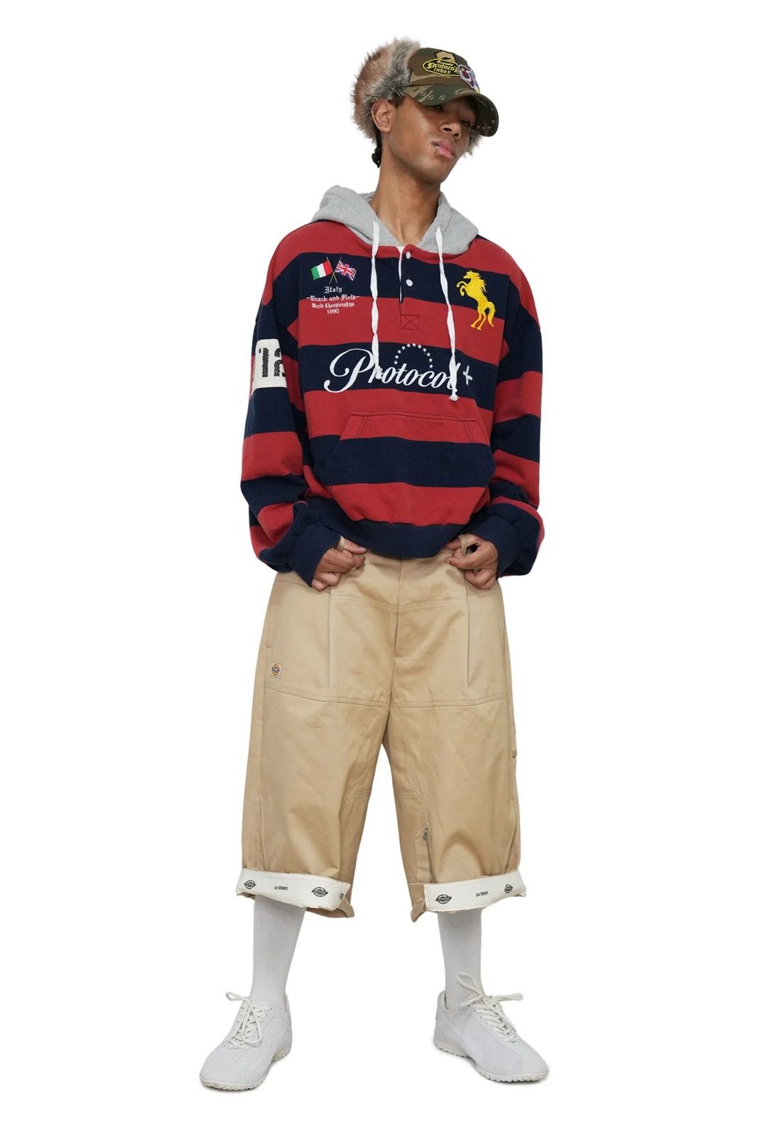 PROJECT G/R Protocol Index STRIPE POLO HOODIE PROJECT GR size 2 Size US M / EU 48-50 / 2 - 3 Thumbnail