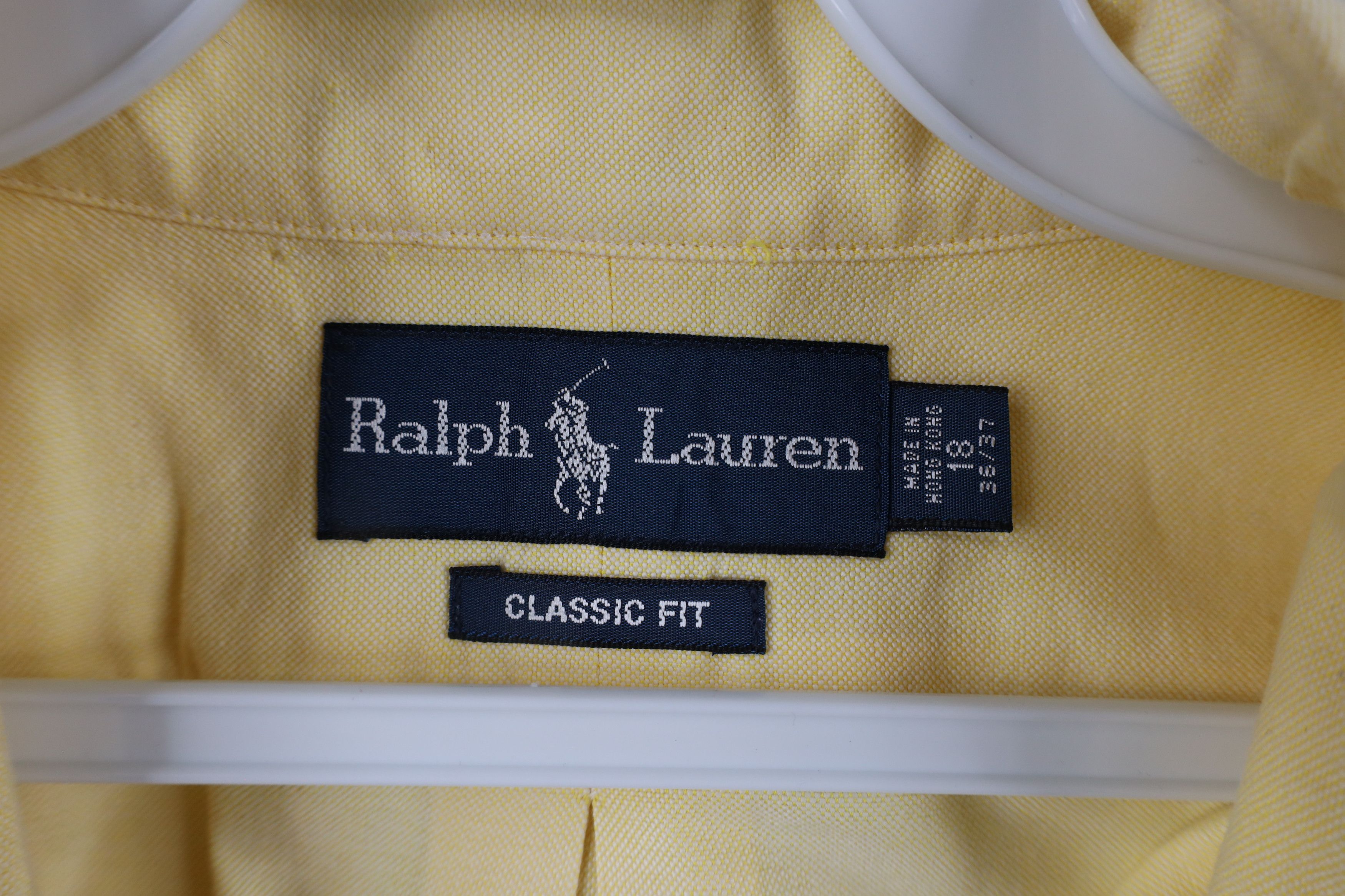Ralph Lauren × Vintage Vintage 90s Ralph Lauren Oxford Button Down Shirt Yellow Size US L / EU 52-54 / 3 - 5 Thumbnail