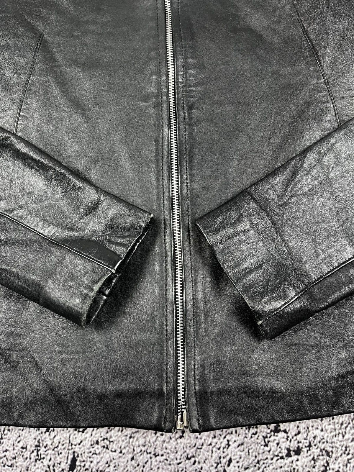 Leather Vintage Y2K leather jacket avantgarde biker style size 10 Size M / US 6-8 / IT 42-44 - 5 Thumbnail