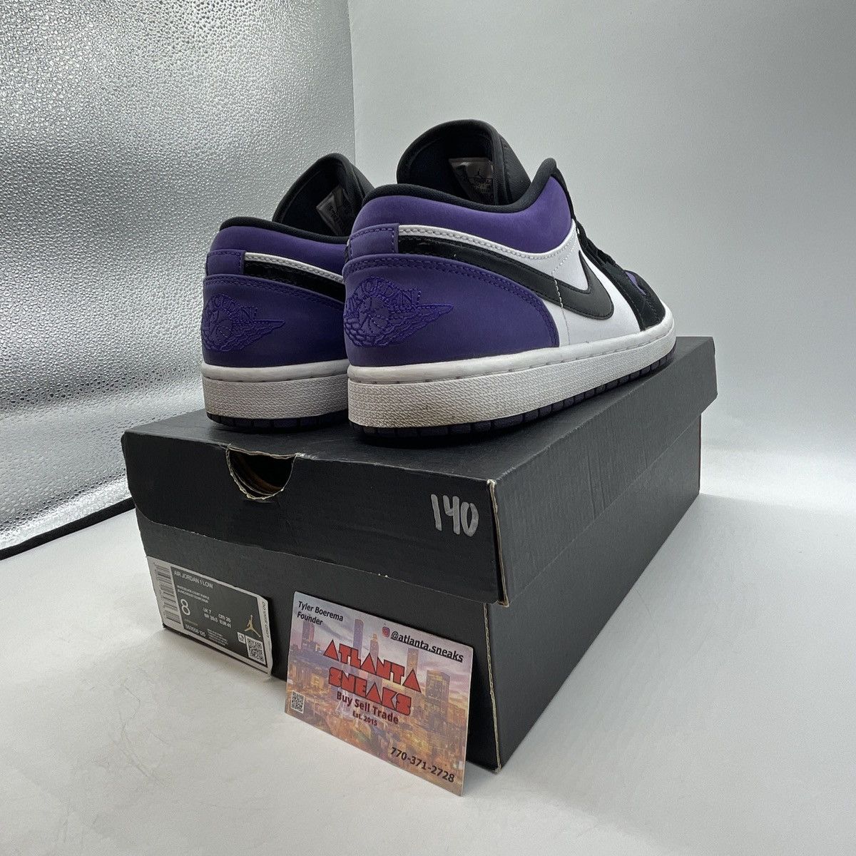 Jordan Brand Air Jordan 1 low court purple Size US 8 / EU 41 - 5 Thumbnail