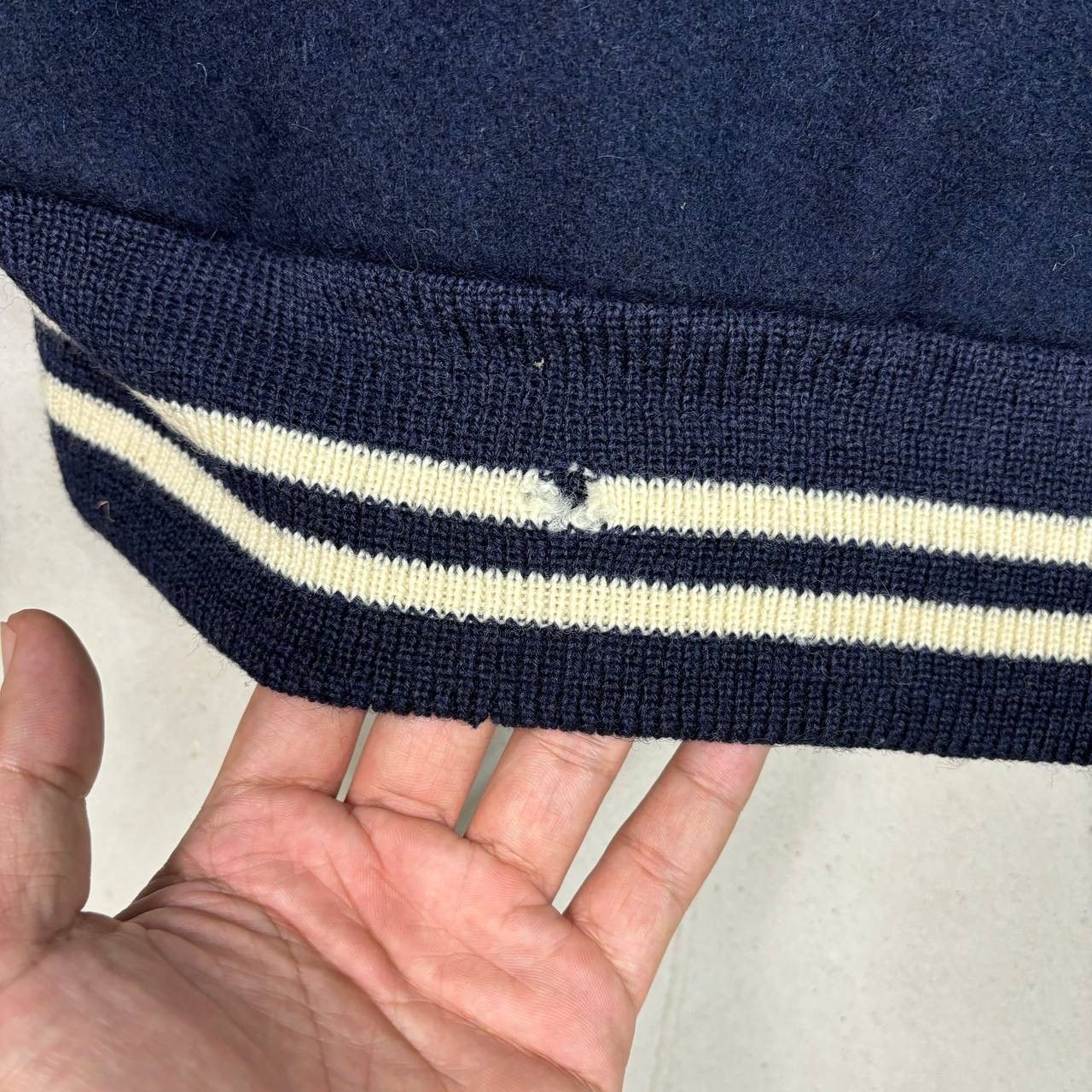 Other Thrashed 80s Caplan's Varsity Jacket Navy Zip Hood Sz 36 Size US XS / EU 42 / 0 - 7 Thumbnail