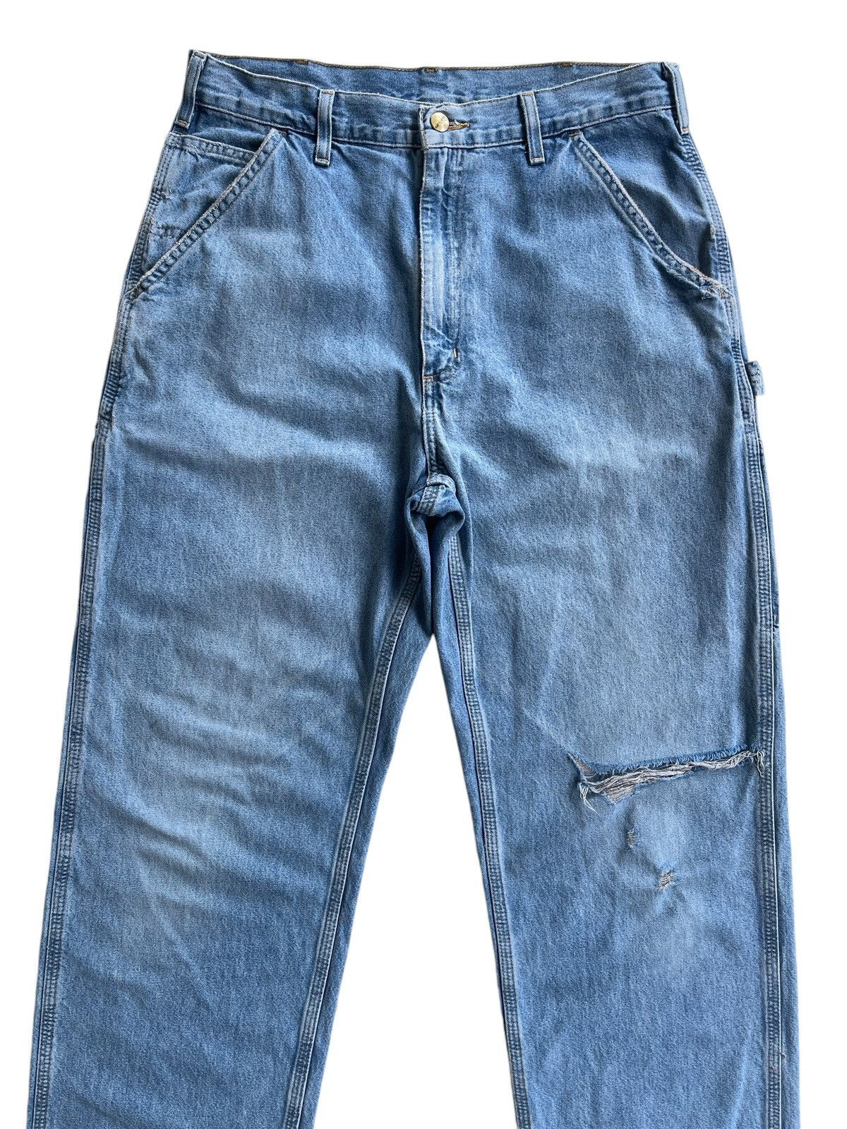 Carhartt Vintage Carhartt Carpenter Distressed Denim Size US 32 / EU 48 - 4 Thumbnail
