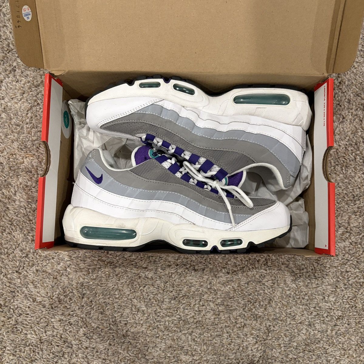 Nike 2018 Nike Air Max 95 Grape Men’s Size 8.5 Womens 10 Size US 8.5 / EU 41-42 - 1 Thumbnail