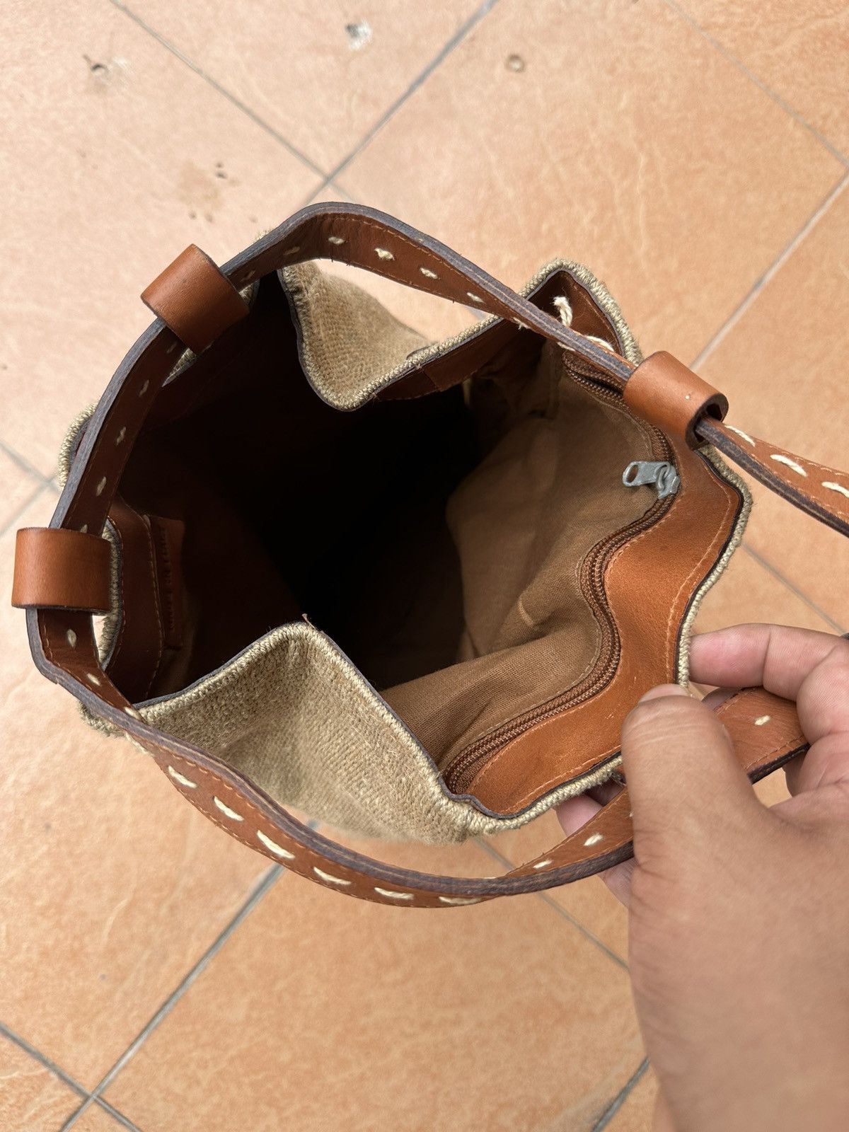 Japanese Brand Y'SACCS by Yohji Yamamoto Leather, Sling Bag Size ONE SIZE - 7 Thumbnail
