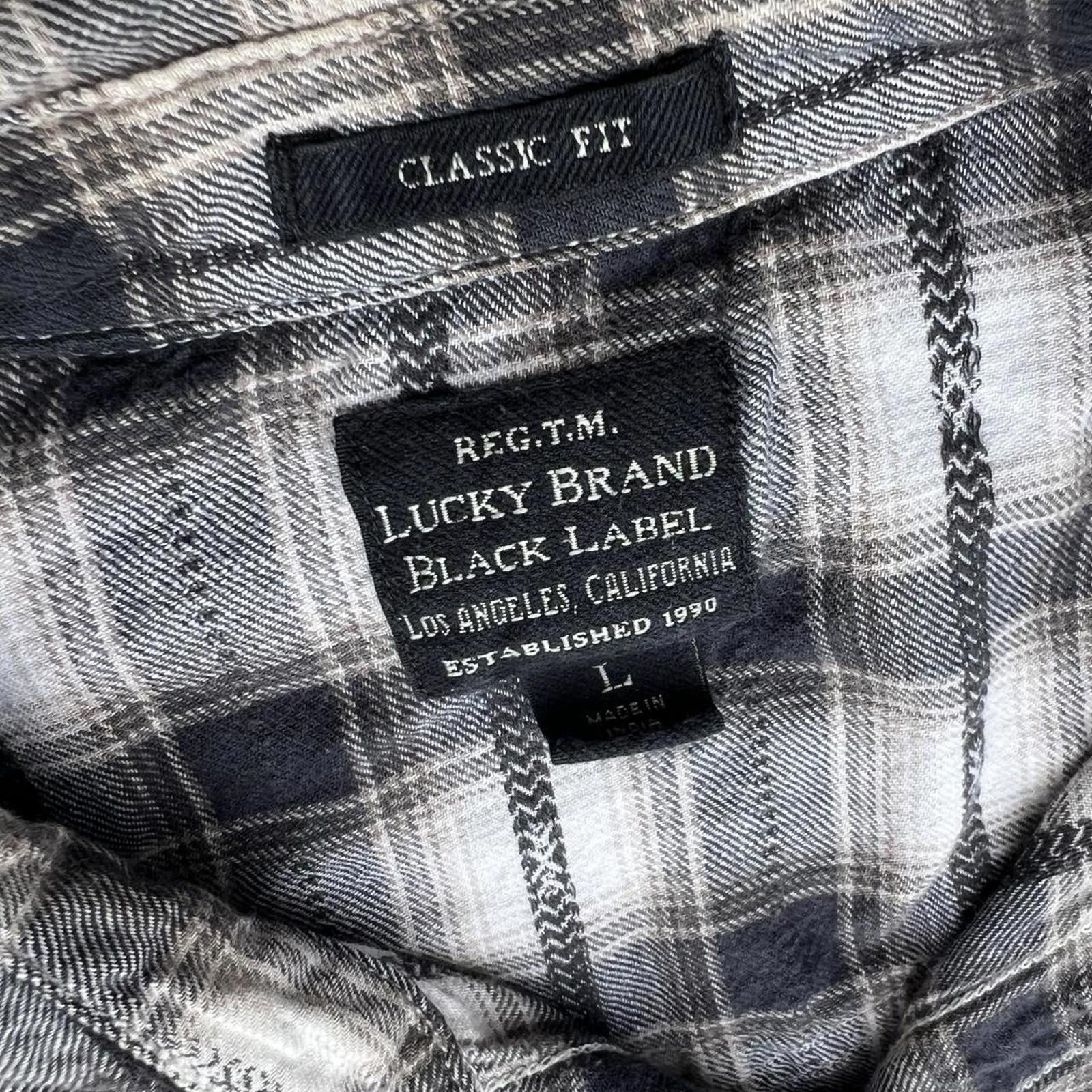 Lucky Brand Y2K Southwestern Knit Plaid Pattern Snap Button Down Shirt Size US L / EU 52-54 / 3 - 4 Thumbnail