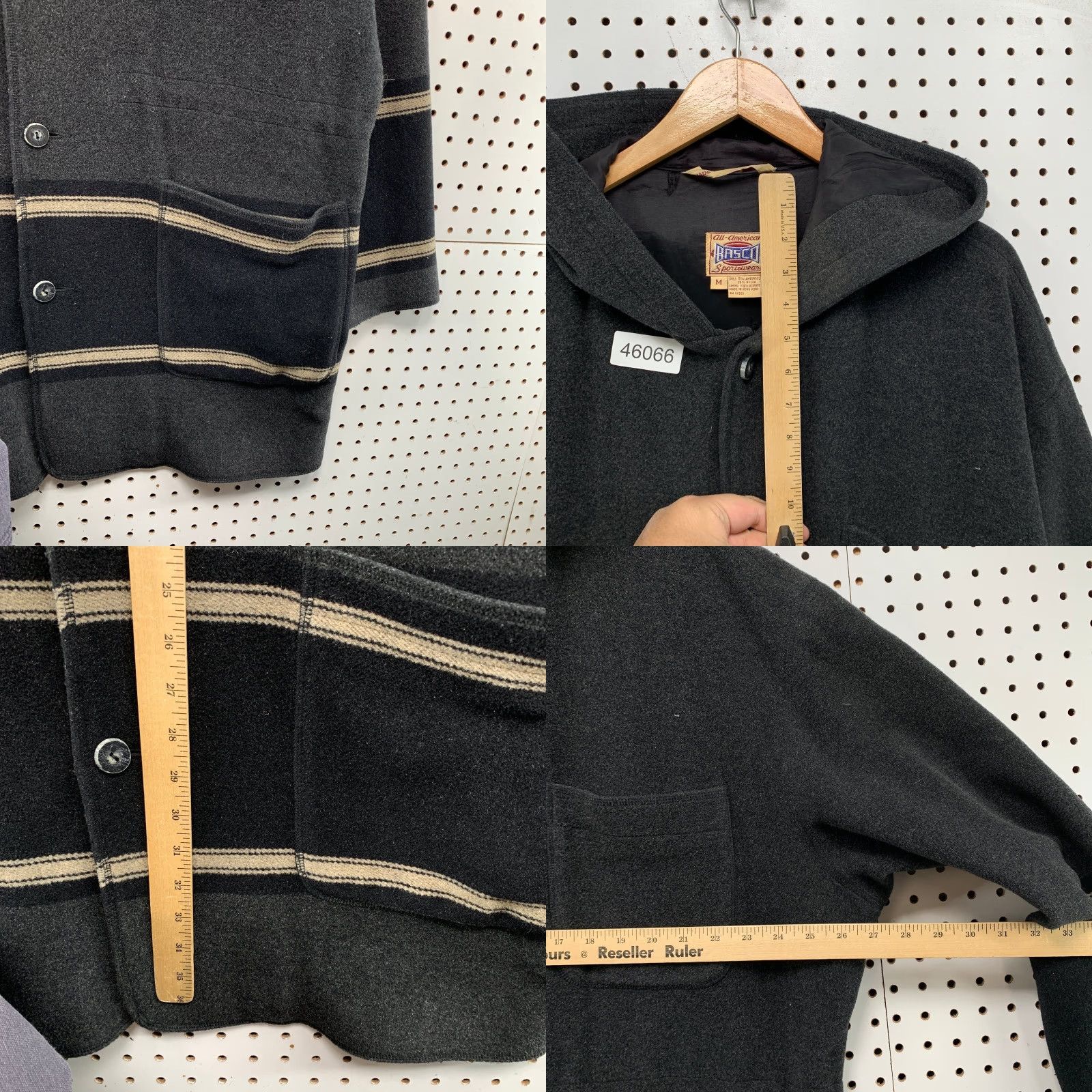 Gap VINTAGE Gap Men Coat Wool Oversized 80s Gray Hood Wool Coat M Gray 80s Style Casual Mens Size US M / EU 48-50 / 2 - 8 Thumbnail
