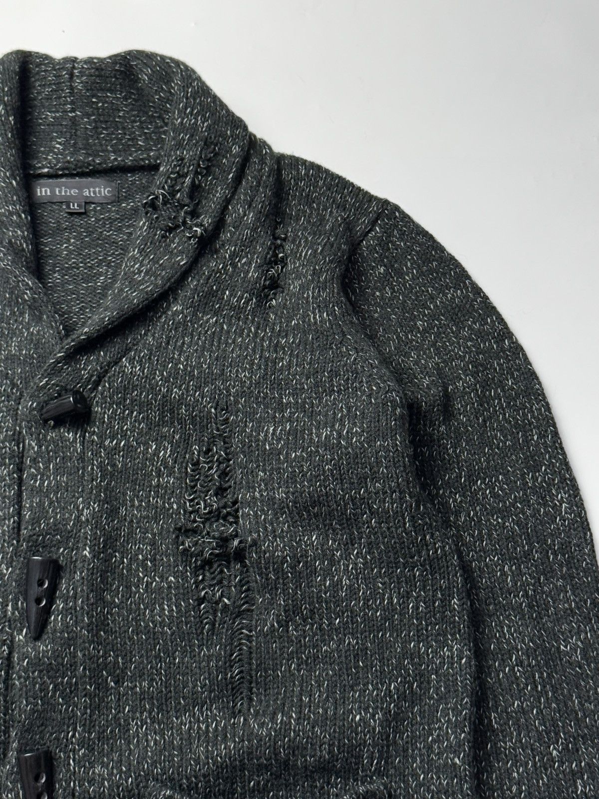 GOSTAR DE FUGA × Japanese Brand × Le Grande Bleu (L.G.B.) Distressed Intheattic Cardigan Ifsixwasnine lgb style Size US L / EU 52-54 / 3 - 6 Thumbnail