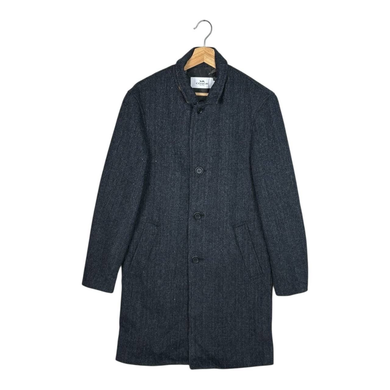 Coach COACH Wool Herringbone Overcoat Leather Elbow Patches Small Size US S / EU 44-46 / 1 - 1 Thumbnail