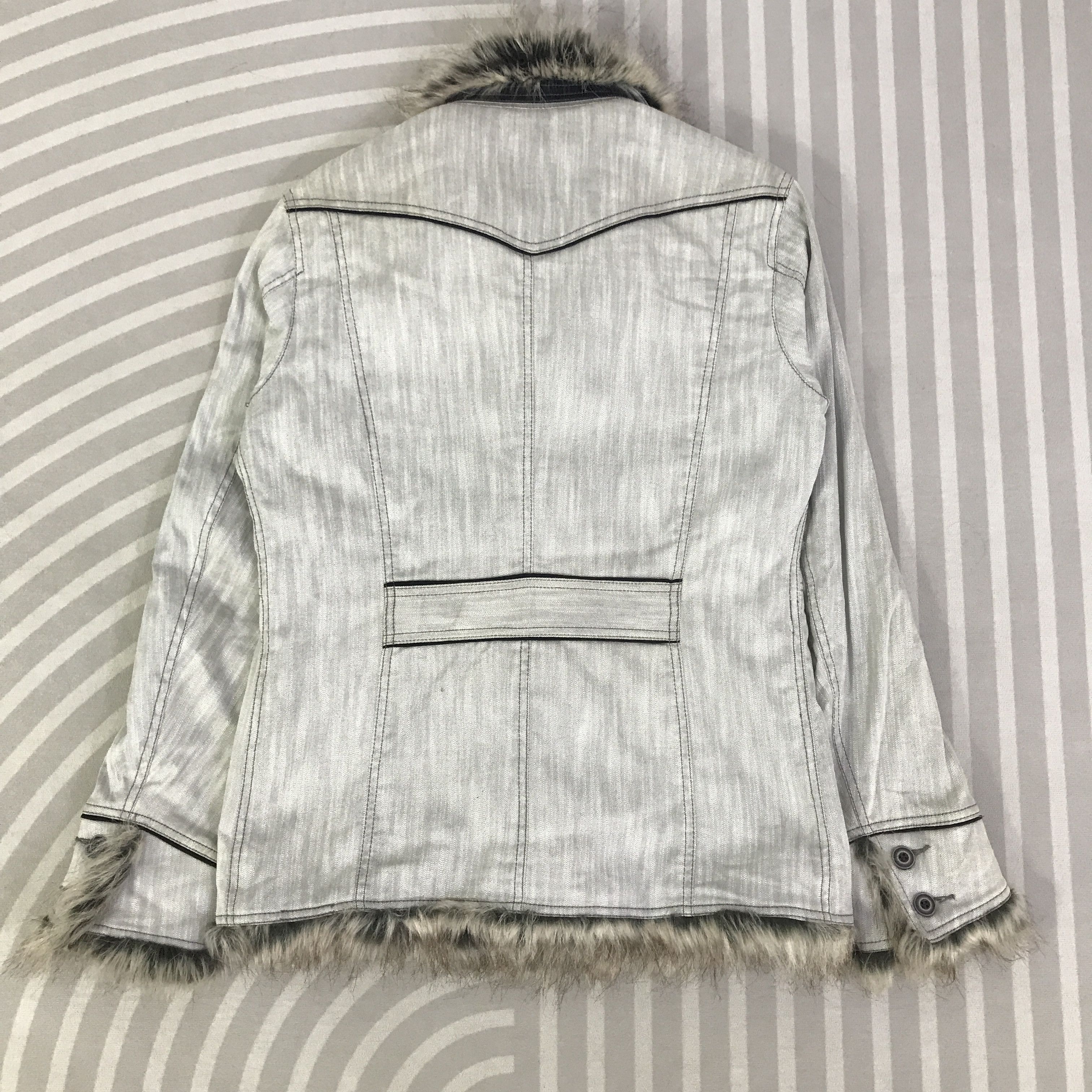 HIDEAWAYS Vintage Hideways Nicole Denim Fur Jacket K115B6 Size US M / EU 48-50 / 2 - 3 Thumbnail