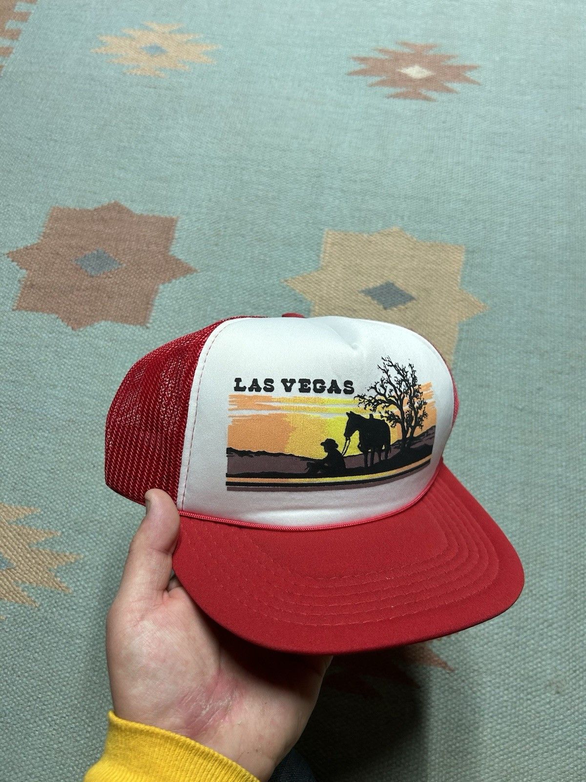 Vintage Vintage trucker hat Las Vegas horse cowboy animal sun nature Size ONE SIZE - 1 Thumbnail
