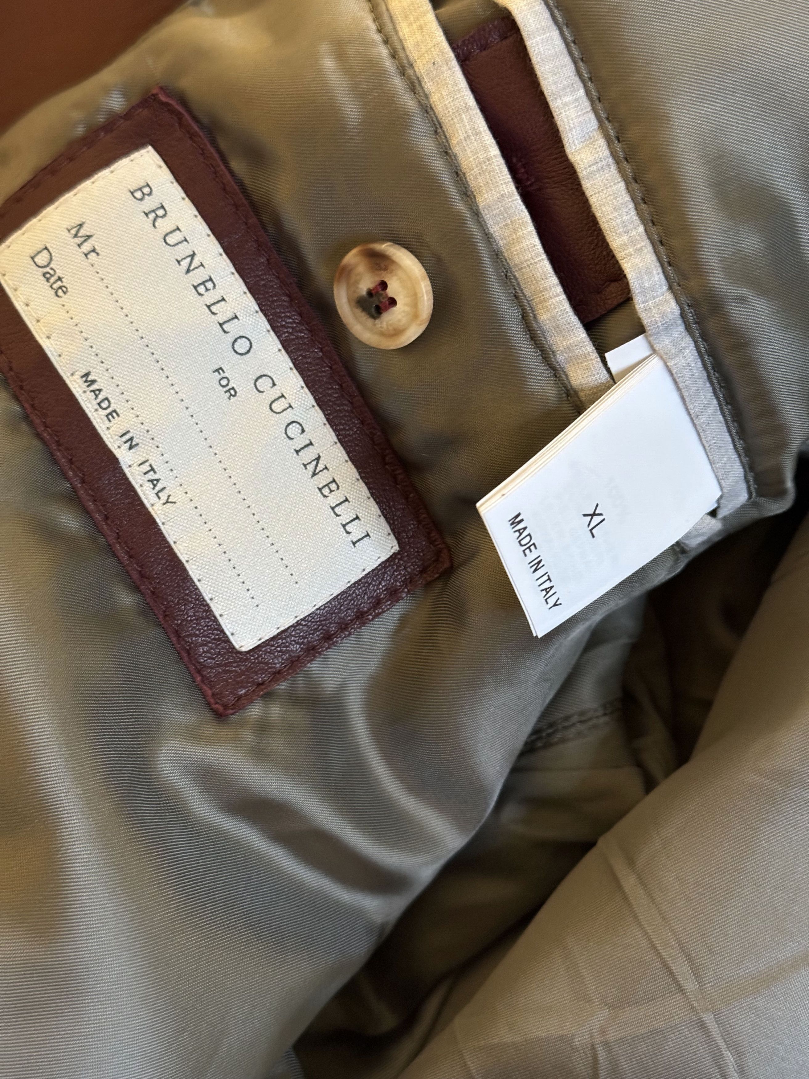 Brunello Cucinelli A Menswear Grail, Rare $13,500 Nappa Leather Jacket Size US XL / EU 56 / 4 - 24 Thumbnail