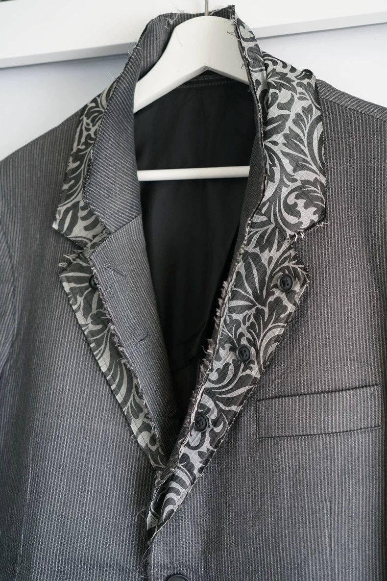 Yohji Yamamoto Yohji Yamamoto Yohji Yamamoto Striped Floral Double Lapel Size US S / EU 44-46 / 1 - 3 Thumbnail