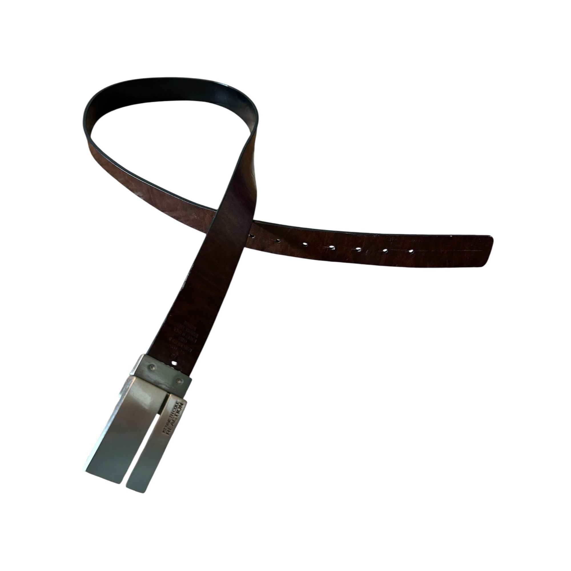 Kenneth Cole Vintage Kenneth Cole Reaction Brown Leather Belt 42 Size ONE SIZE - 1 Thumbnail