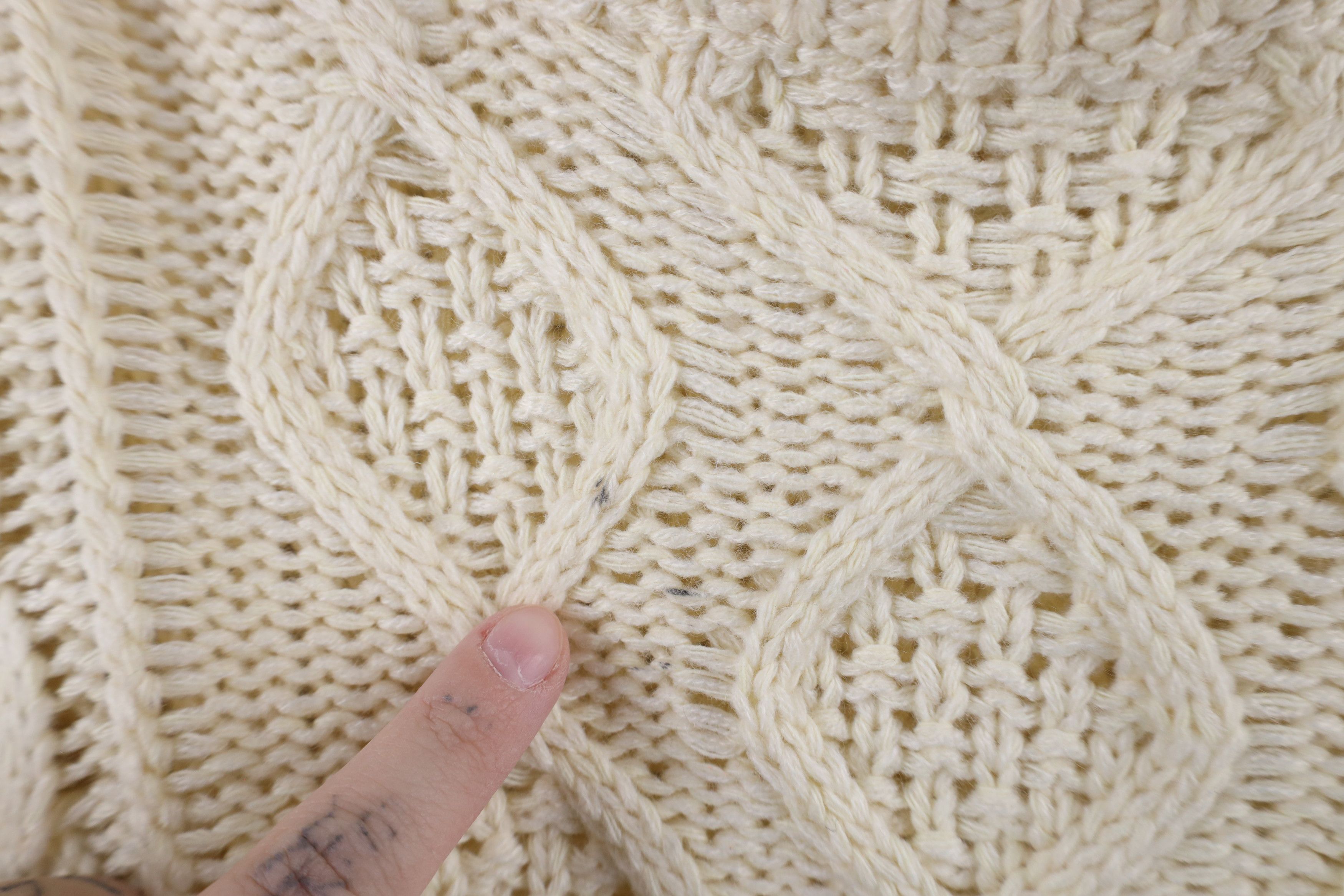 Vintage Vintage 90s Streetwear Chunky Cable Knit Fisherman Sweater Size 3XL / US 20-22 - 4 Thumbnail