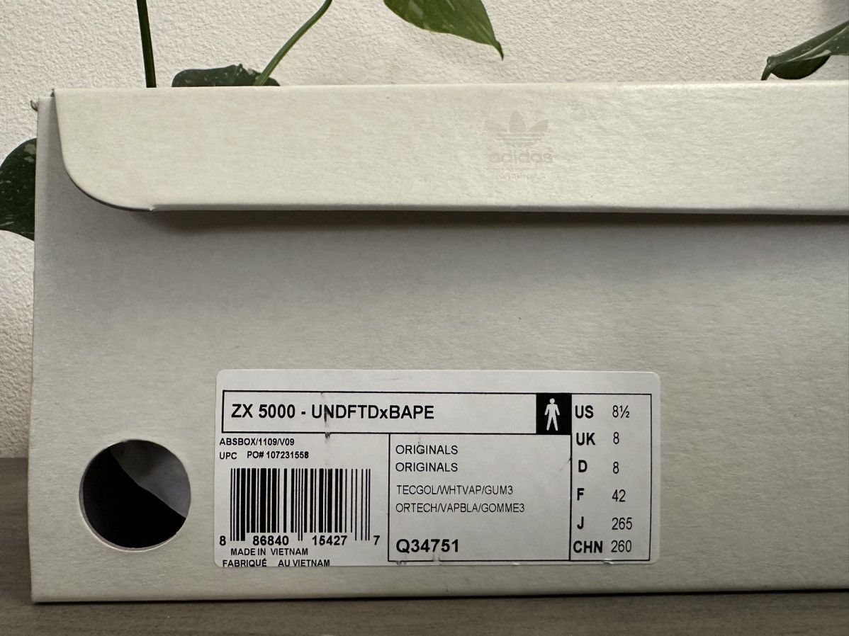 Bape x Undftd Adidas Zx 5000 Camo 8.5