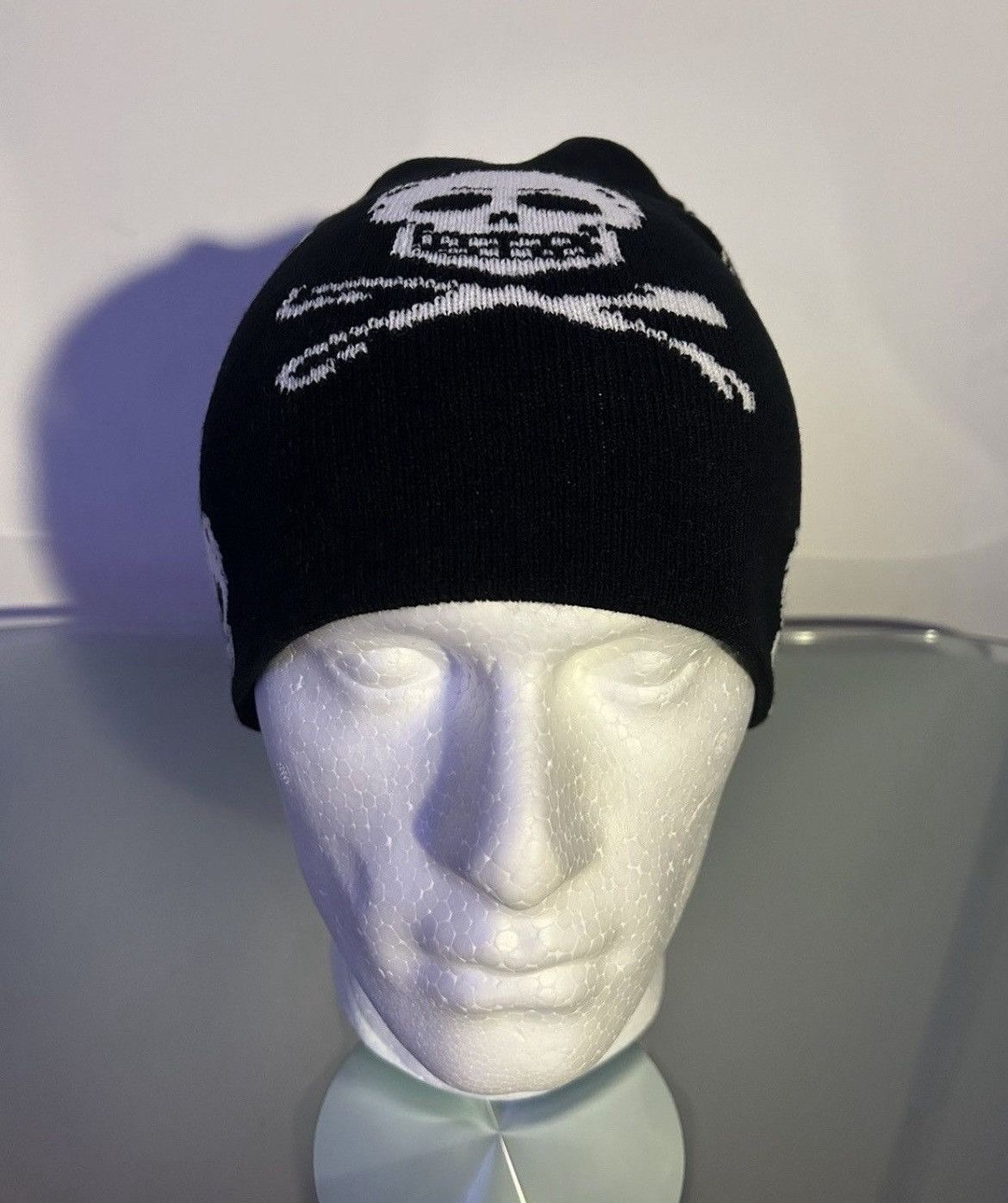 Japanese Brand × Vintage Y2K Skull Crossbone Beanie Size ONE SIZE - 6 Thumbnail