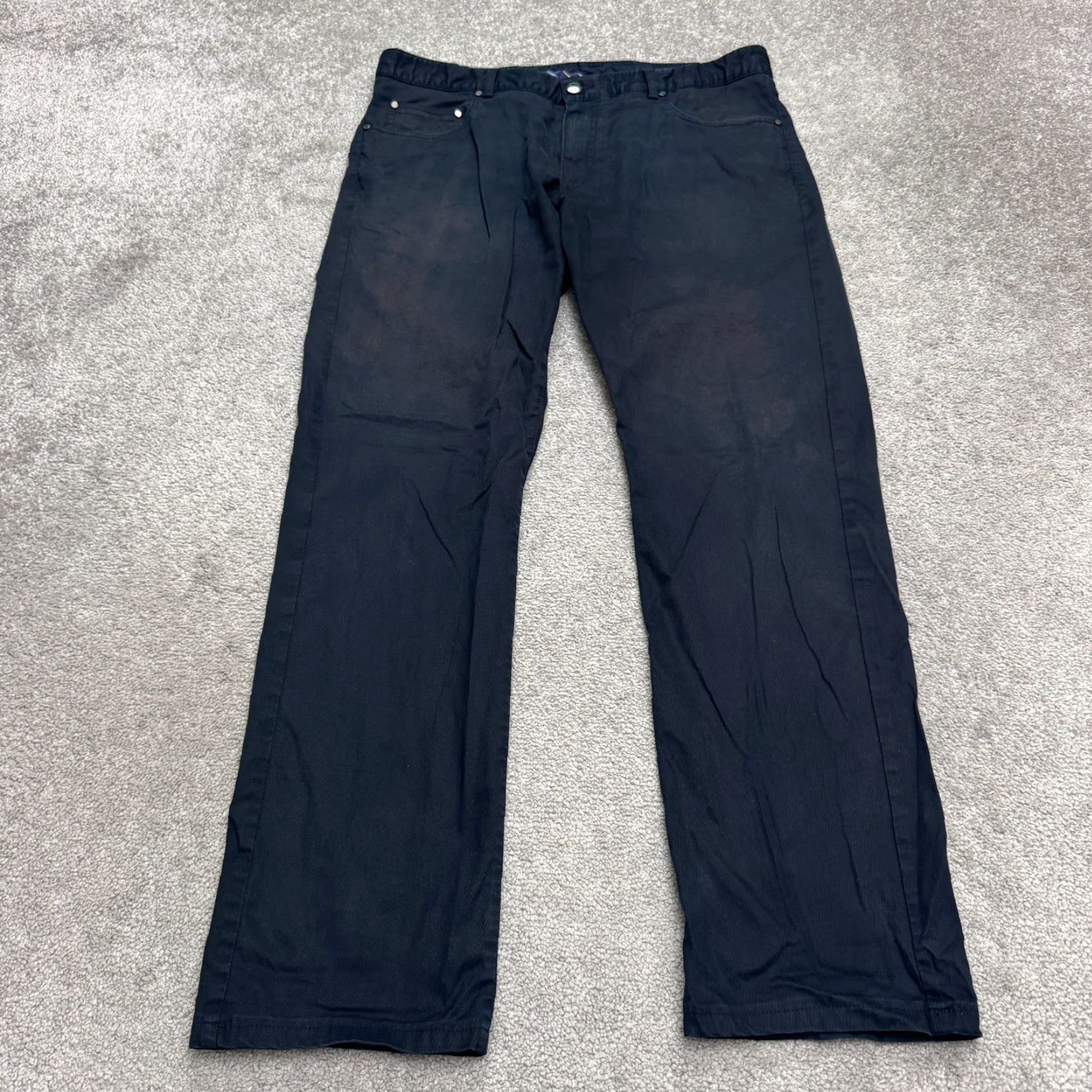 Paul & Shark Paul & Shark Pants Men Chino 36 Navy Blue Cotton Stretch Comfortable 5-Pocket Regular Straight Size US 36 / EU 52 - 2 Thumbnail