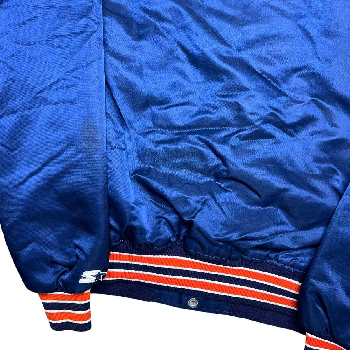 NCAA × Starter × Vintage Vintage 80s NCAA Fighting Illini Starter Satin Bomber Jacket Size US L / EU 52-54 / 3 - 20 Thumbnail