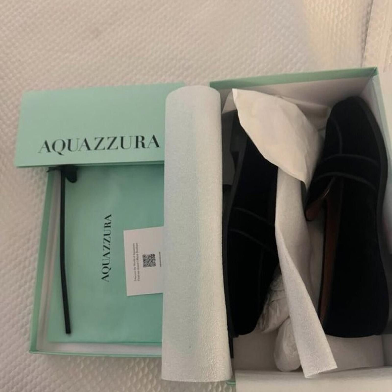 Aquazzura NWT Aquazzura Martin grosgrain-trimmed suede loafers Size US 8 / IT 38 - 4 Thumbnail