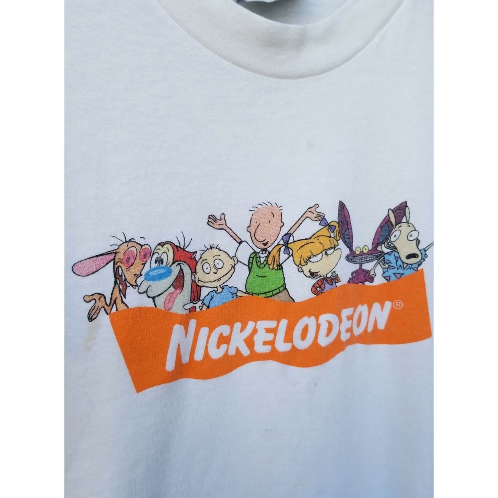 Lee VINTAGE 90s Nickelodeon DOUG REN STIMPY RUGRATS MONSTERS Shirt Small Shirt Mens Small White 90s Mens Size US S / EU 44-46 / 1 - 2 Thumbnail