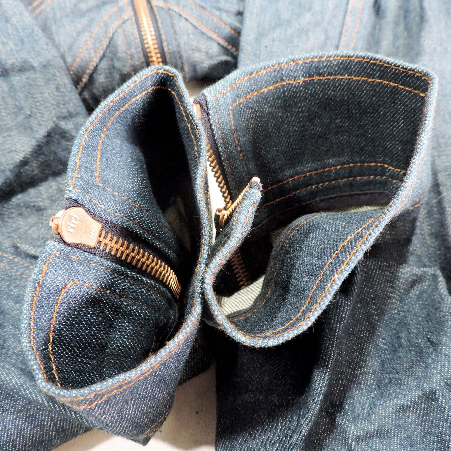 Celine CELINE INDIGO TRIOMPHE DOUBLE ZIP DENIM JACKET Size XS / US 0-2 / IT 36-38 - 15 Thumbnail