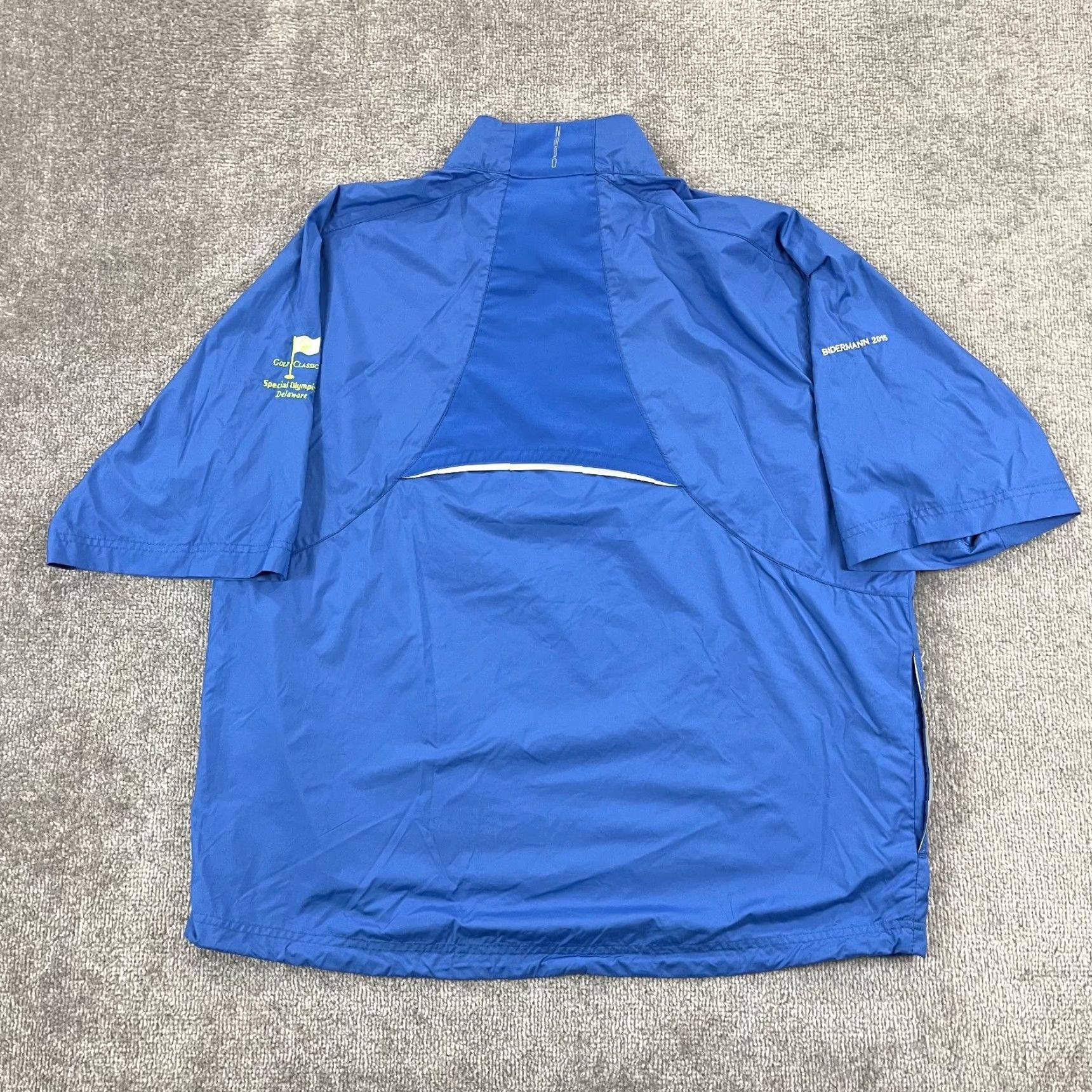 Vintage ZERO RESTRICTION Jacket Men XL Blue Bidermann DE Special Olympics 1/2 Sleeve Zip Size US XL / EU 56 / 4 - 2 Thumbnail