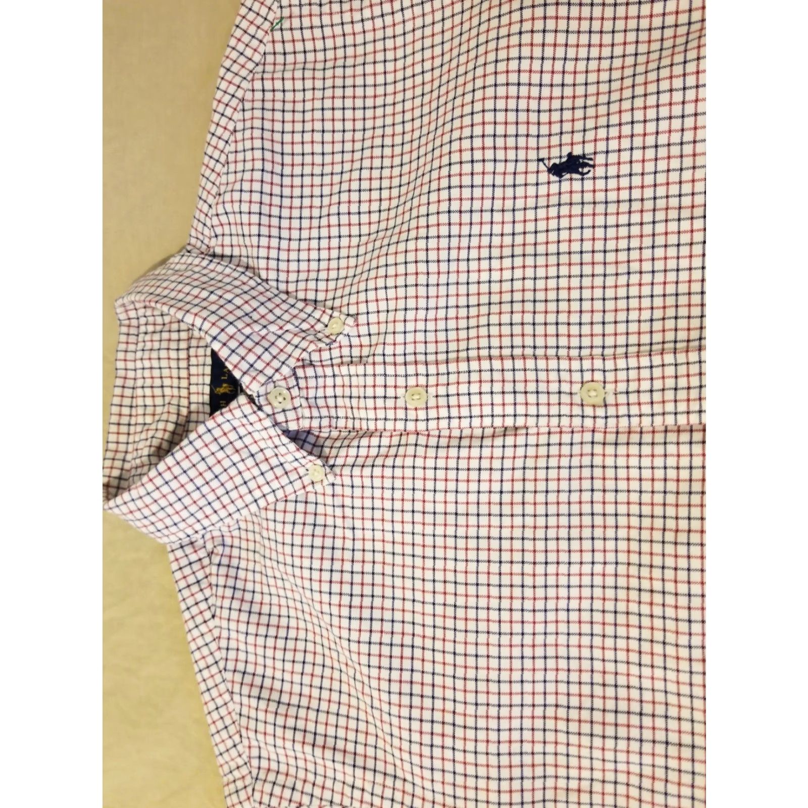 Ralph Lauren VINTAGE Mens Polo Ralph Lauren Dress Shirt M Medium White Button Cotton Size 40R - 2 Thumbnail