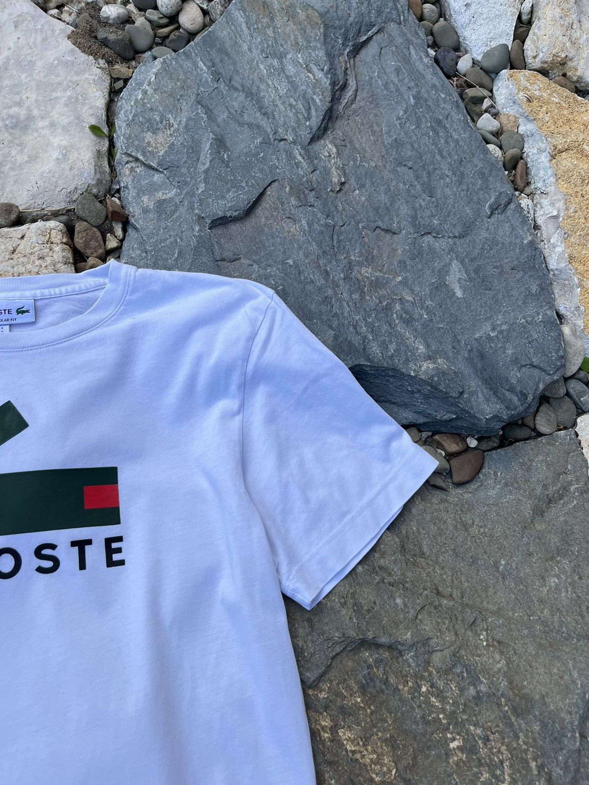 Lacoste × Vintage Vintage Lacoste funny block big logo y2k pixel tee t-shirt Size US S / EU 44-46 / 1 - 2 Thumbnail