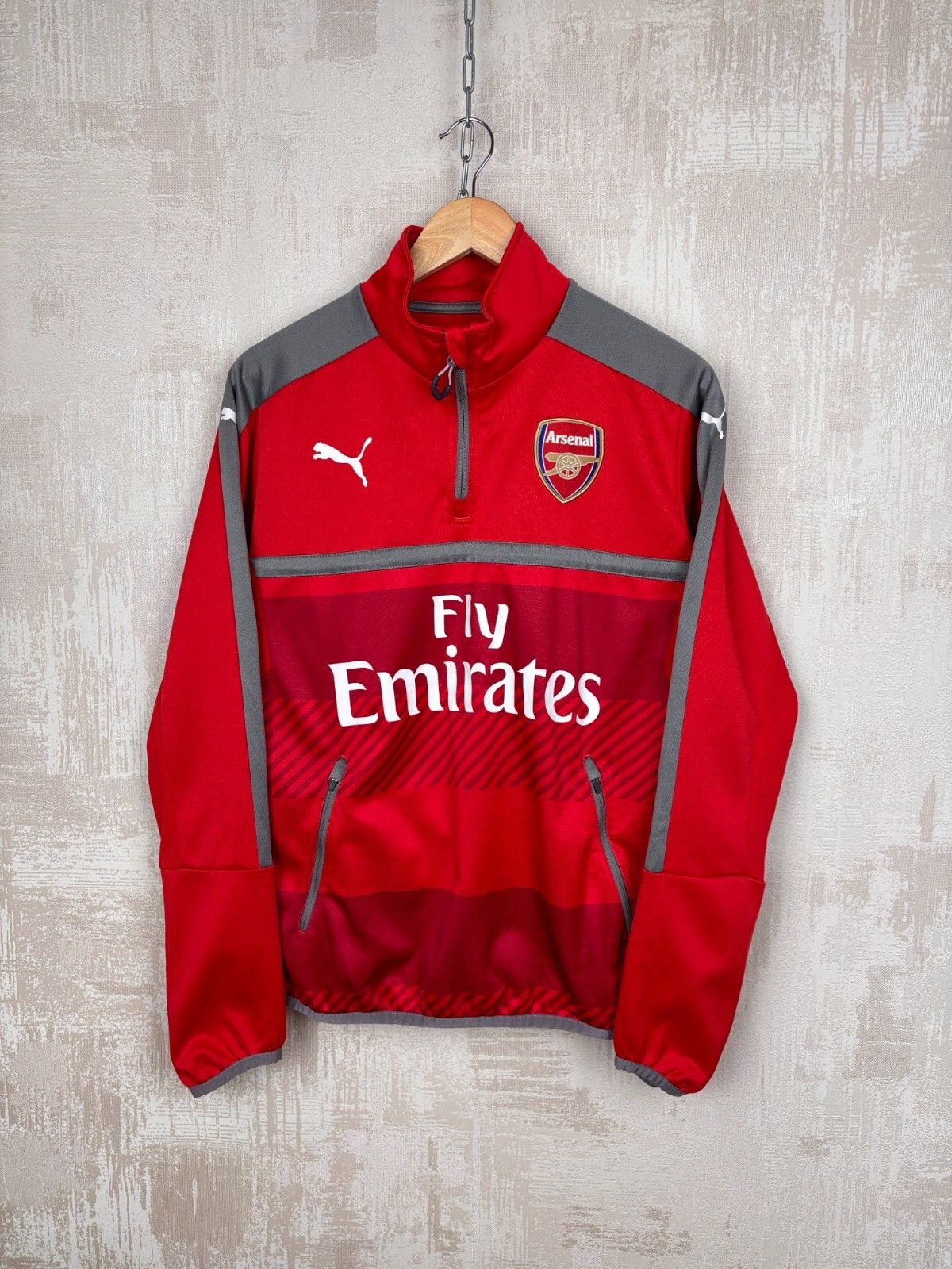 Puma Arsenal 2017 / 2018 Puma Soccer Training Top Half Zip Size US S / EU 44-46 / 1 - 8 Thumbnail