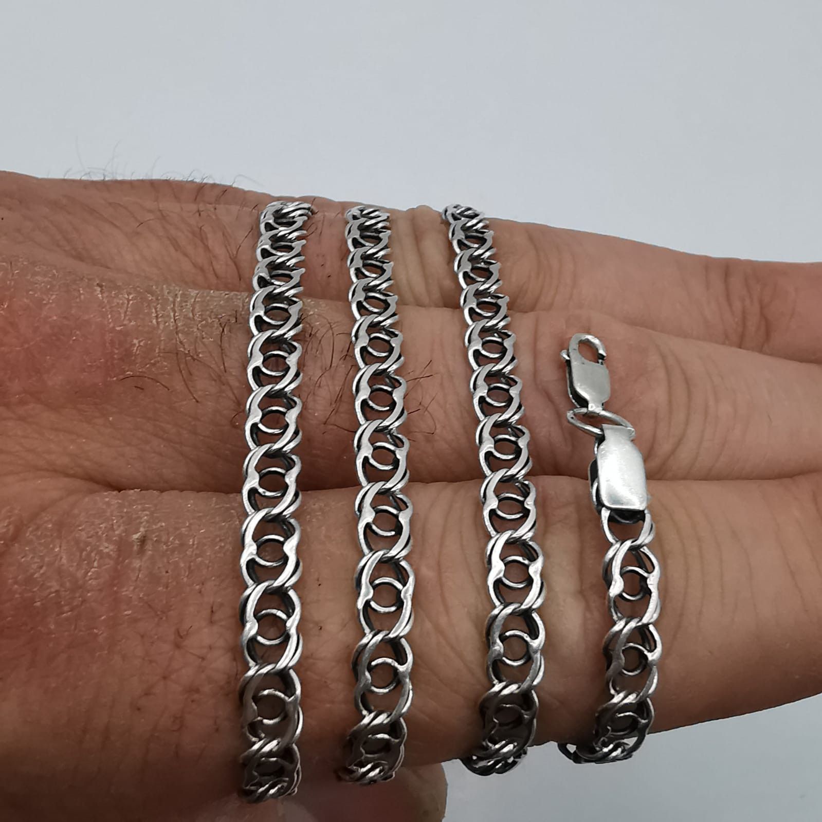 Sterling Silver Vintage Chain, 925 Sterling Silver, Signed 11.07g Size ONE SIZE - 3 Thumbnail