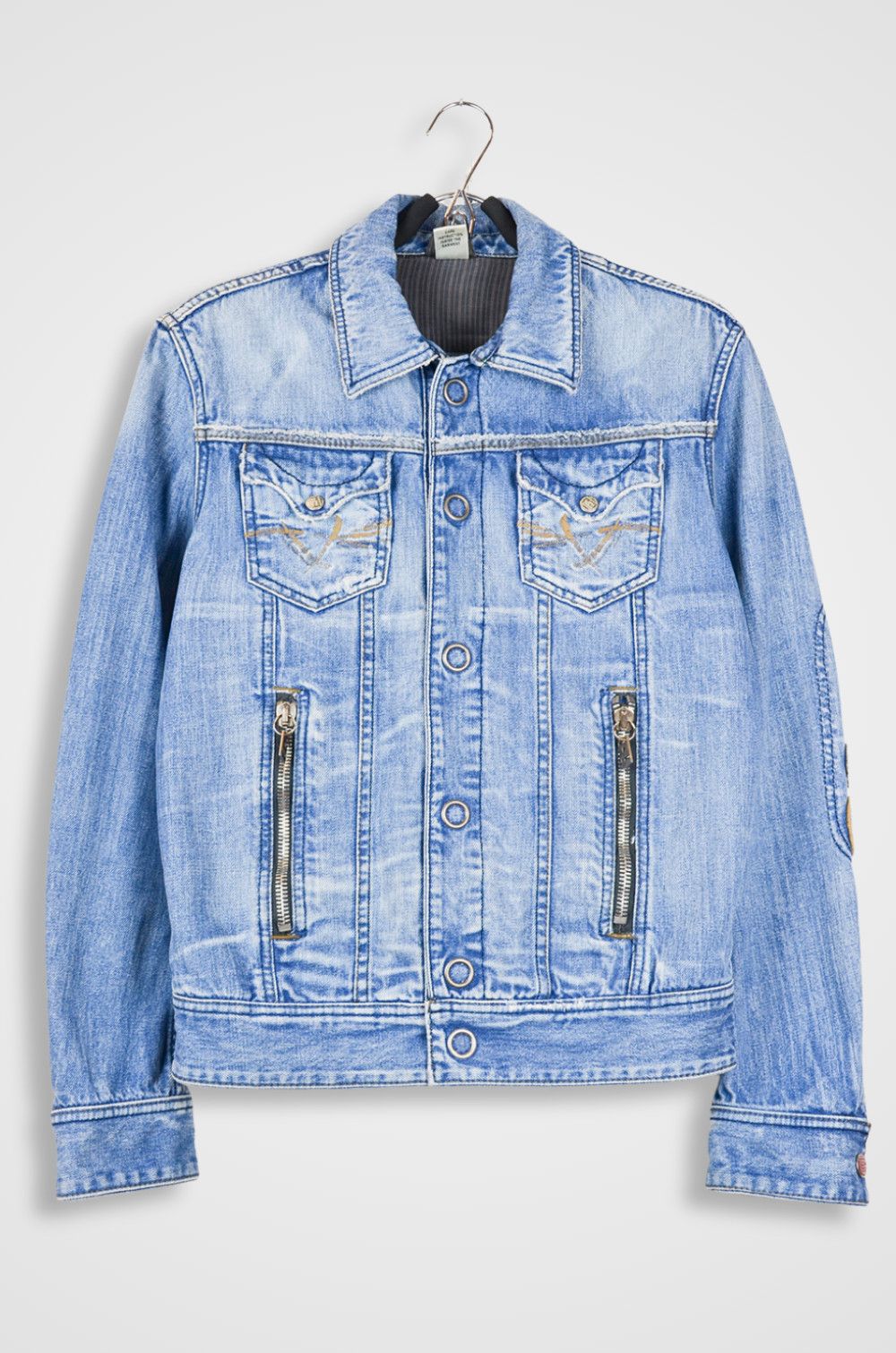Diesel Diesel Rising Sun Printed Denim Trucker Jacket – Size M Size US M / EU 48-50 / 2 - 1 Thumbnail