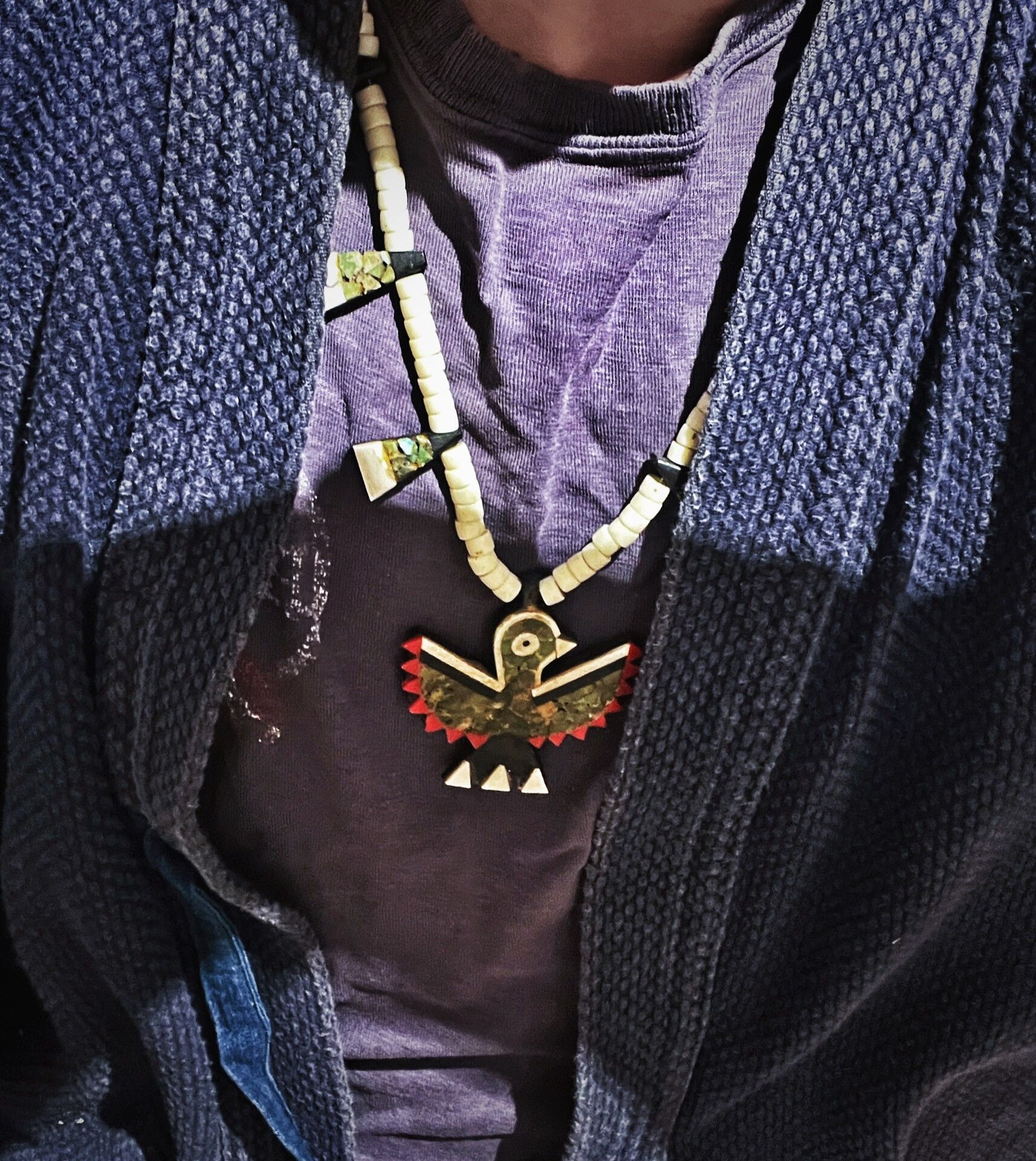 Vintage Vintage Navajo Thunderbird Necklace Size ONE SIZE - 1 Thumbnail