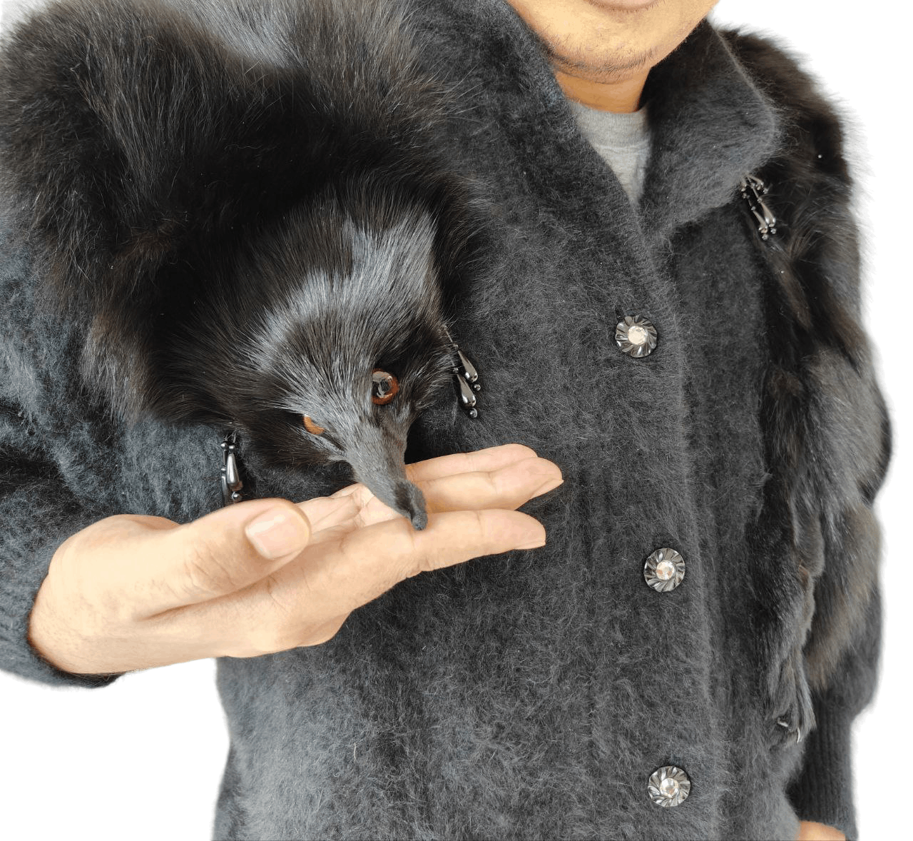 Japanese Brand Very Rare Vintage Runa Faux Fur Mohair Jacket Size US M / EU 48-50 / 2 - 9 Thumbnail