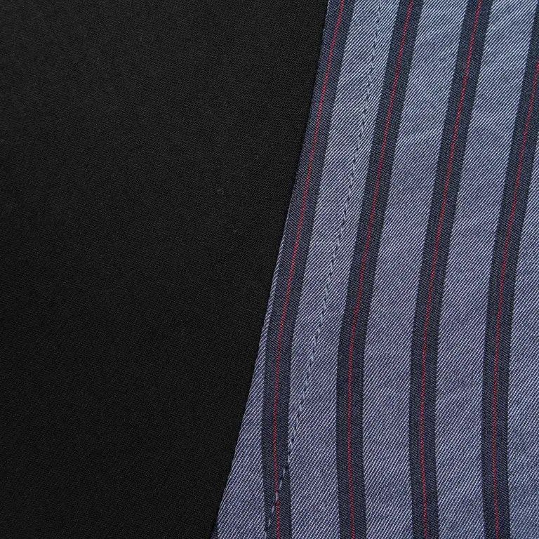 Yohji Yamamoto Yohji Yamamoto Pour Home AW21 Plain/Stripe Loop Collar Shirt Size US L / EU 52-54 / 3 - 8 Thumbnail