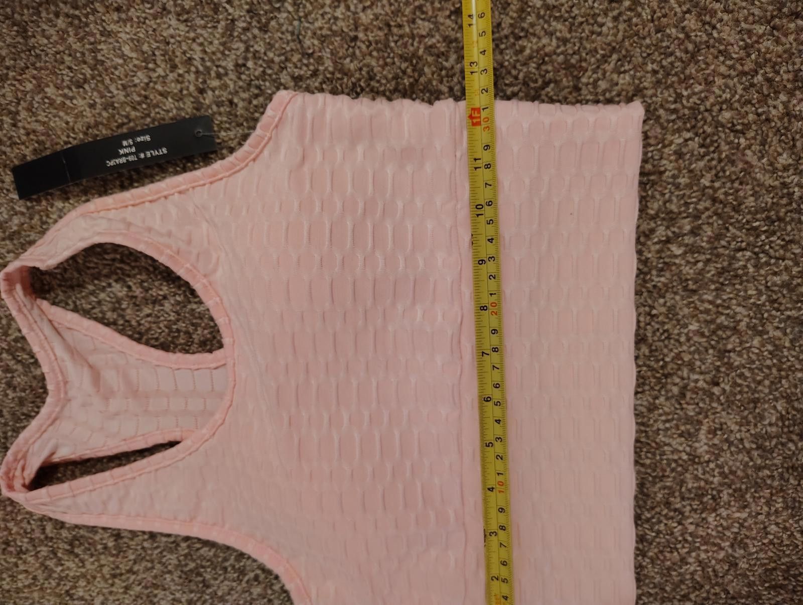 Designer Stylish Pink Crop Top sports bra Workout NWT size S M Size M / US 6-8 / IT 42-44 - 4 Thumbnail